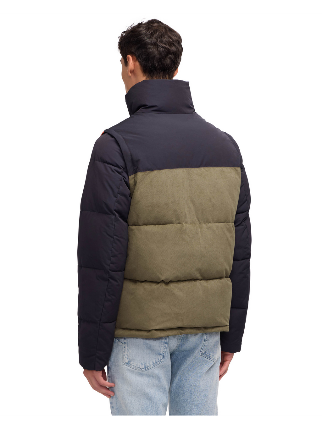 Nelleke Mixed Media Puffer With Removable Sleeves