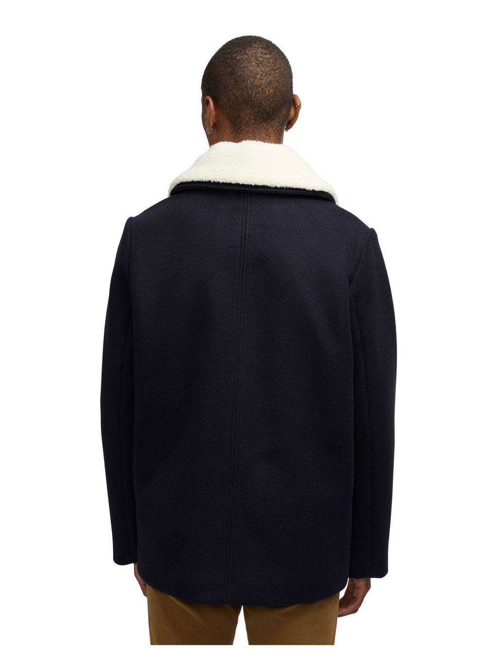 Izak Peacoat With Contrast Detail And Removable Collar