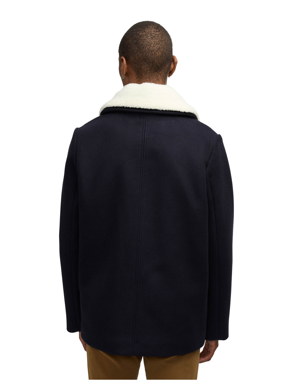 Izak Peacoat With Contrast Detail And Removable Collar