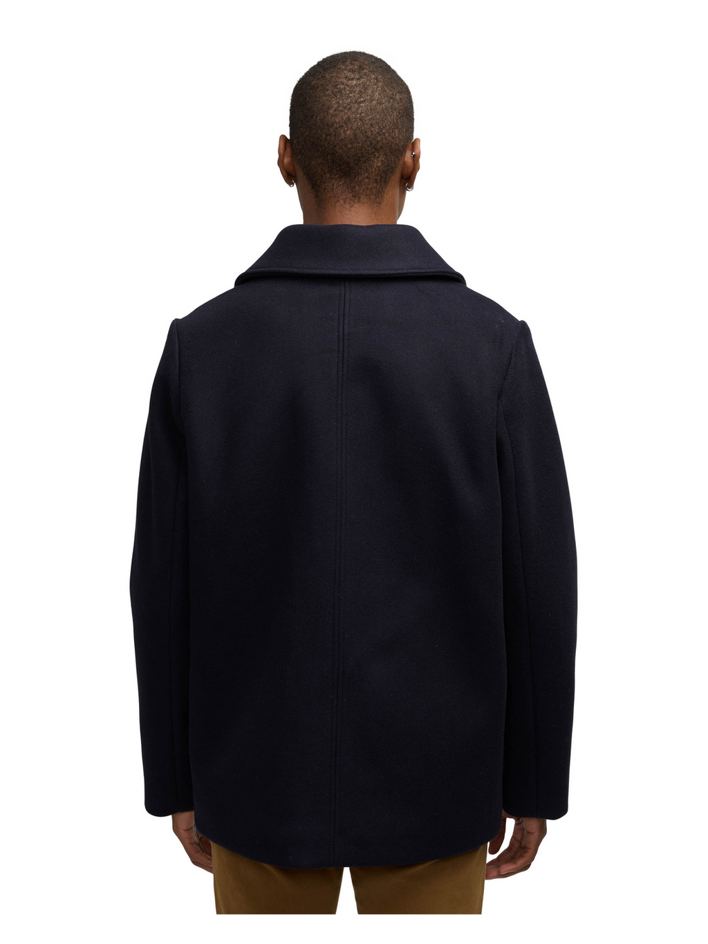 Izak Peacoat With Contrast Detail And Removable Collar