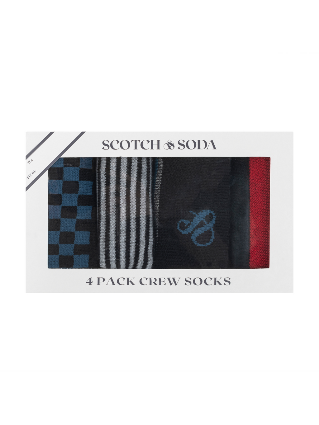 4-Pack Non-Terry Crew Sock