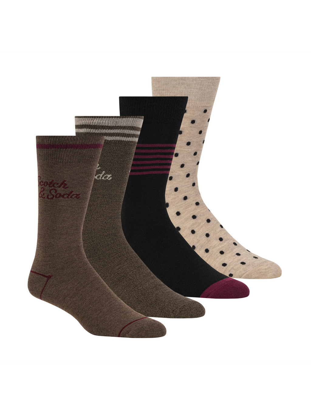 4-Pack Non-Terry Crew Sock