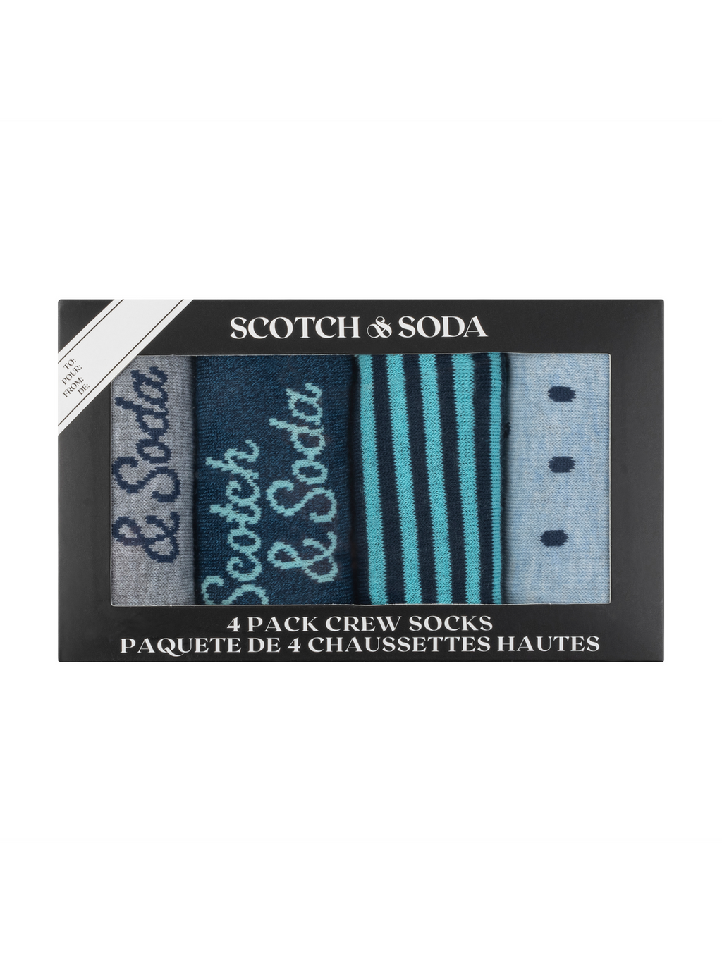 4-Pack Non-Terry Crew Sock