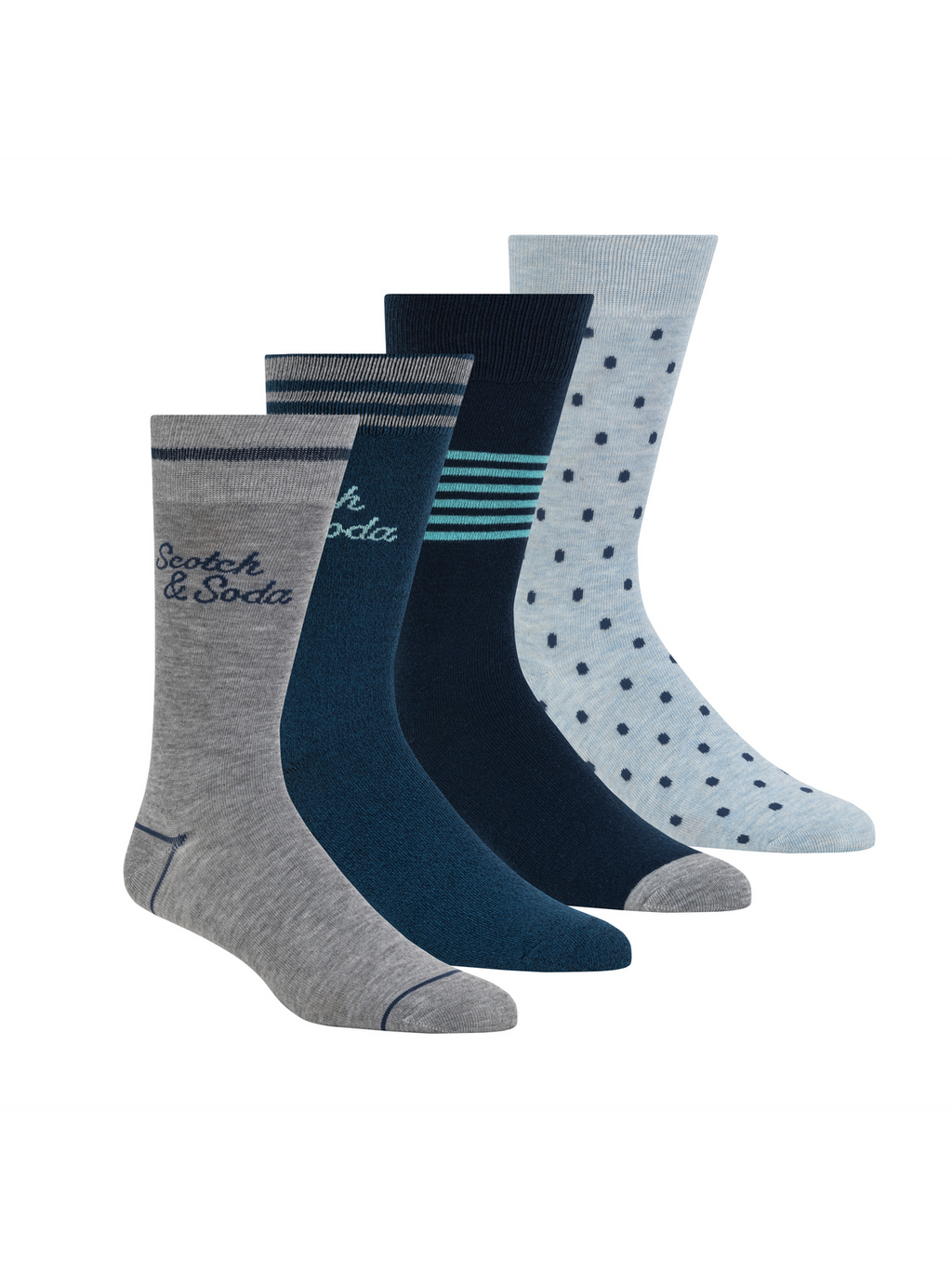 4-Pack Non-Terry Crew Sock