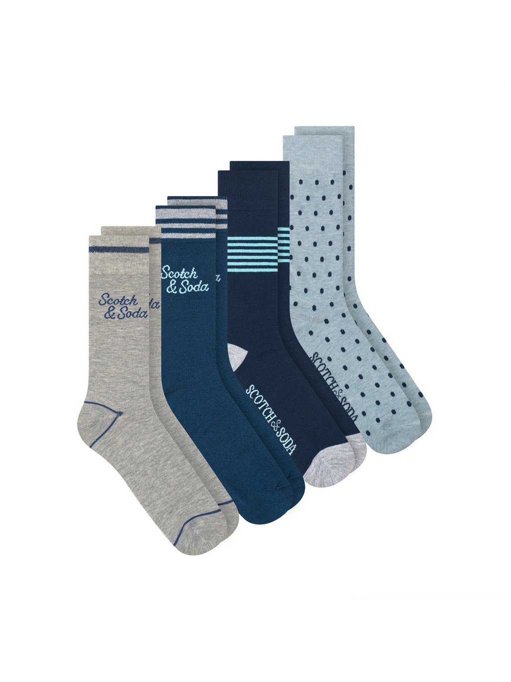 4-Pack Non-Terry Crew Sock