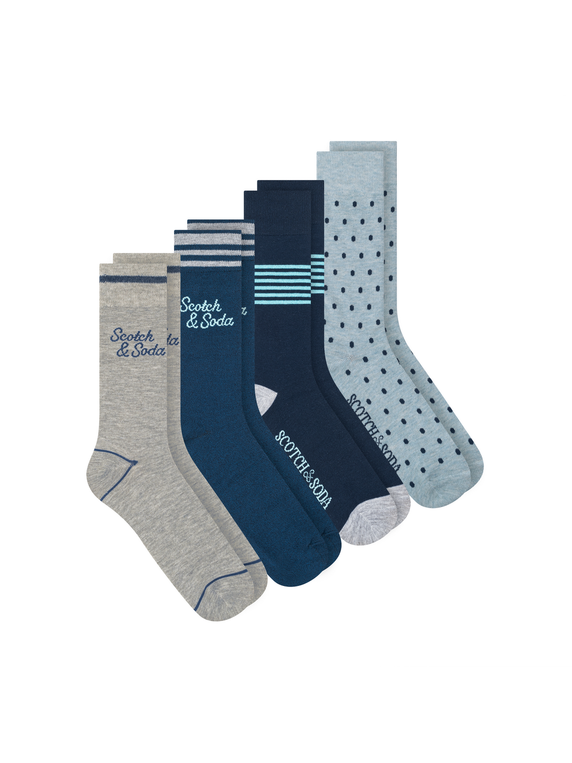 4-Pack Non-Terry Crew Sock