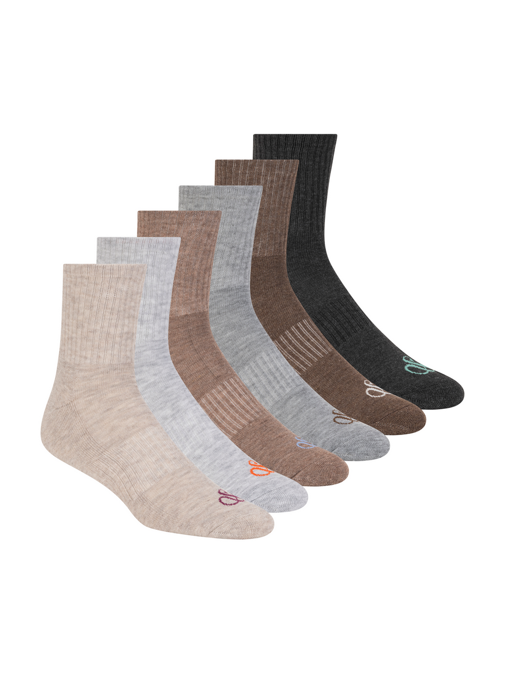 Men's 1/2 Terry High Quarter Crew Sock (6-Pack)