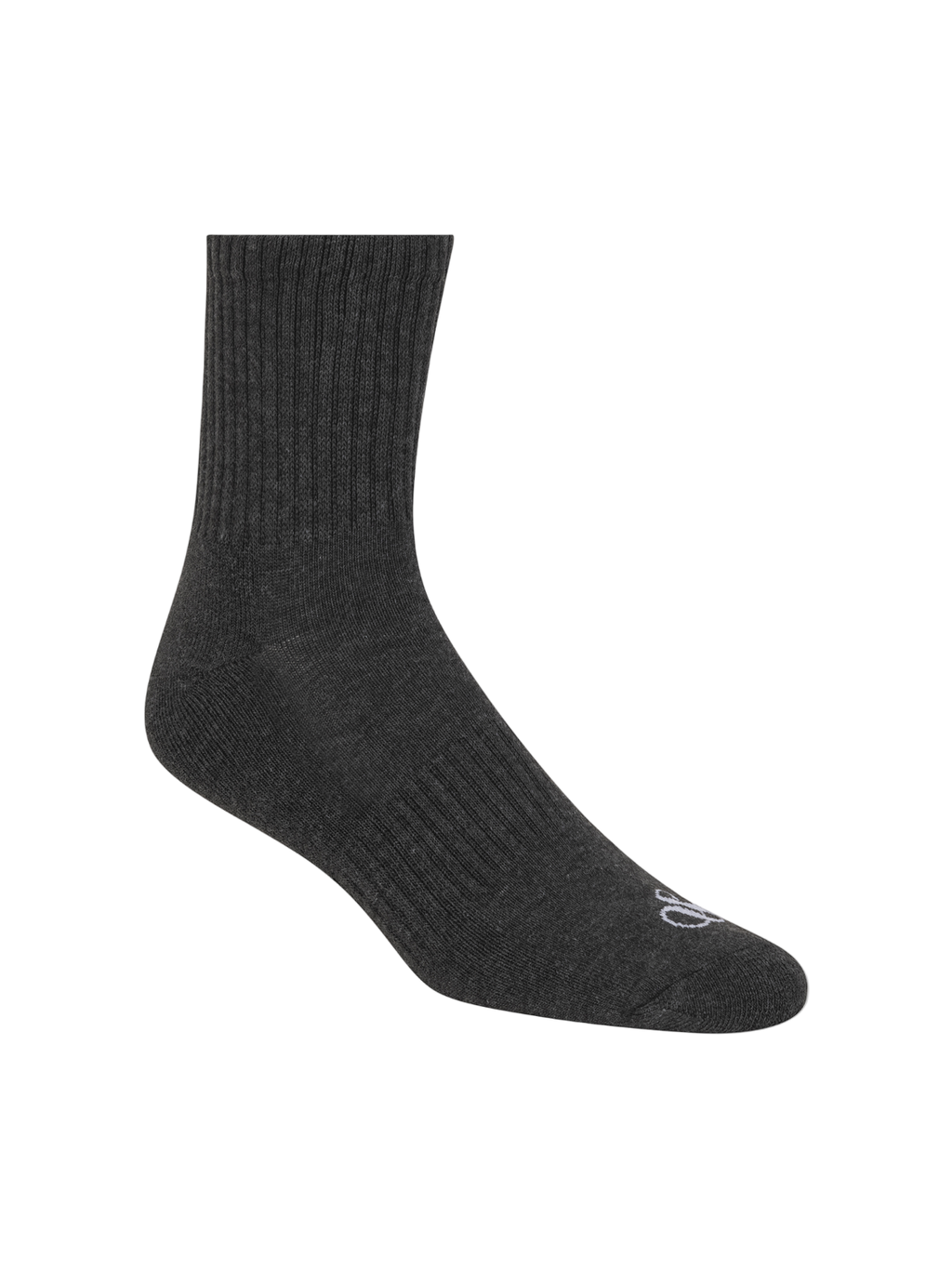 Black sock on a white background