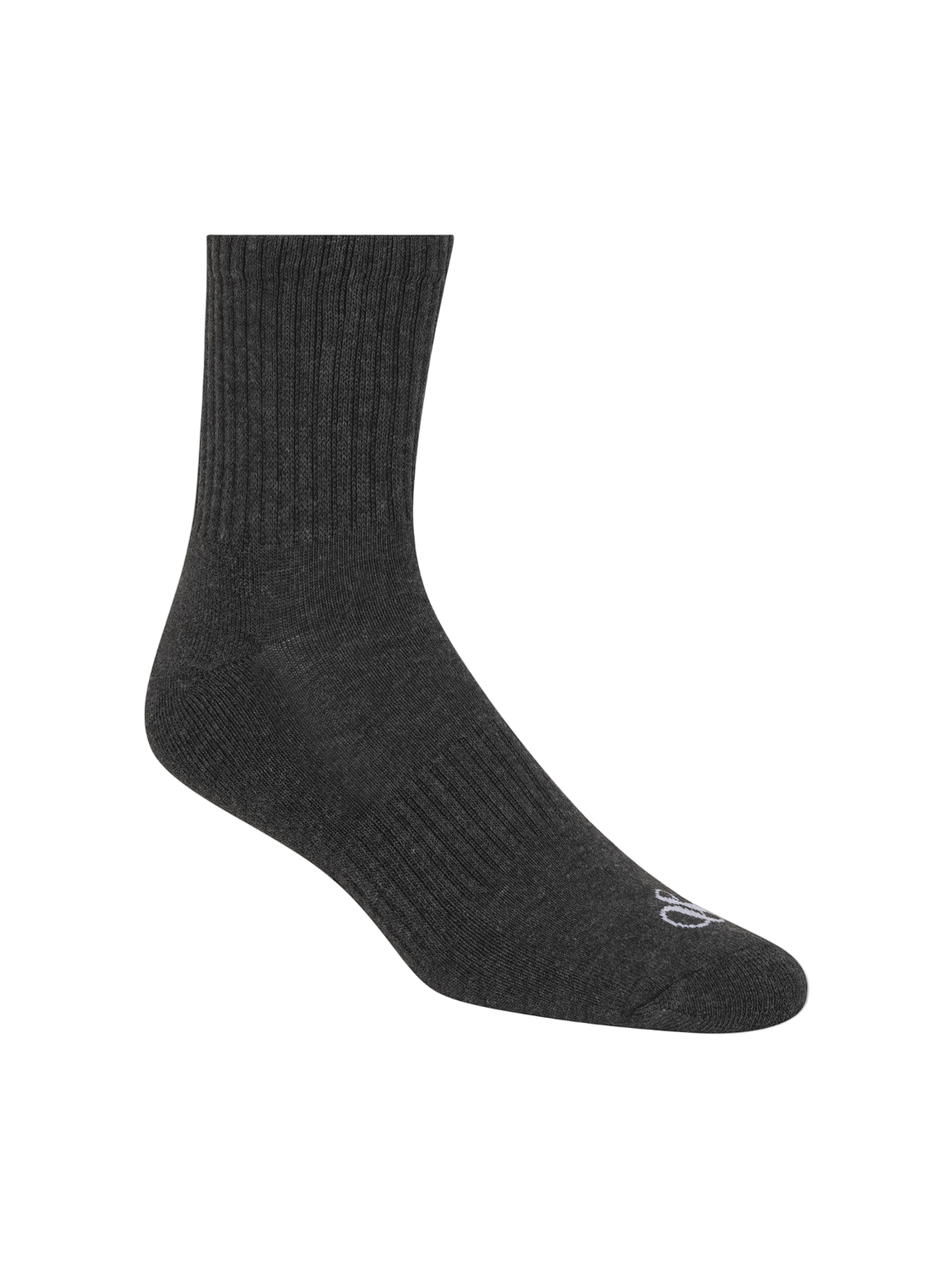 Black sock on a white background
