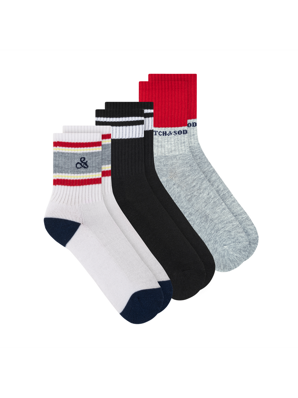 Boys' 3-Pack 1/2 Terry Crew Sock