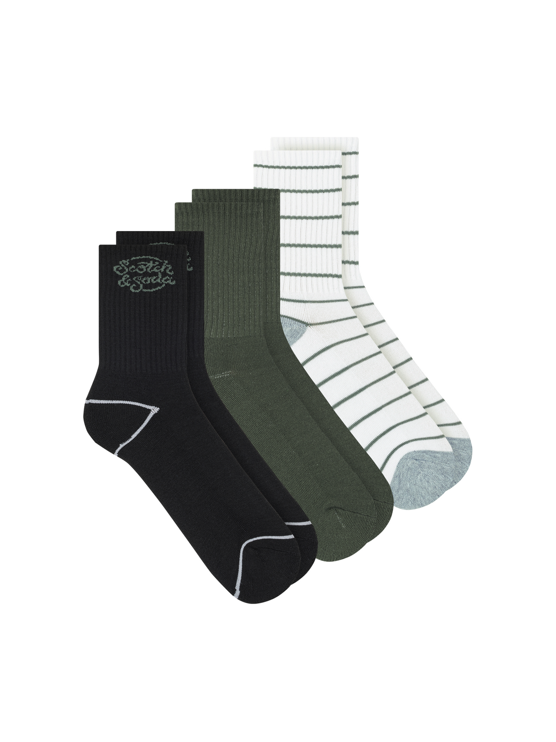 Boys' 3-Pack 1/2 Terry Crew Sock