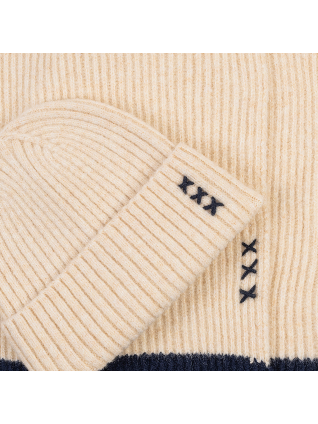 Rib Stitch Cuff Beanie & Scarf Box Set