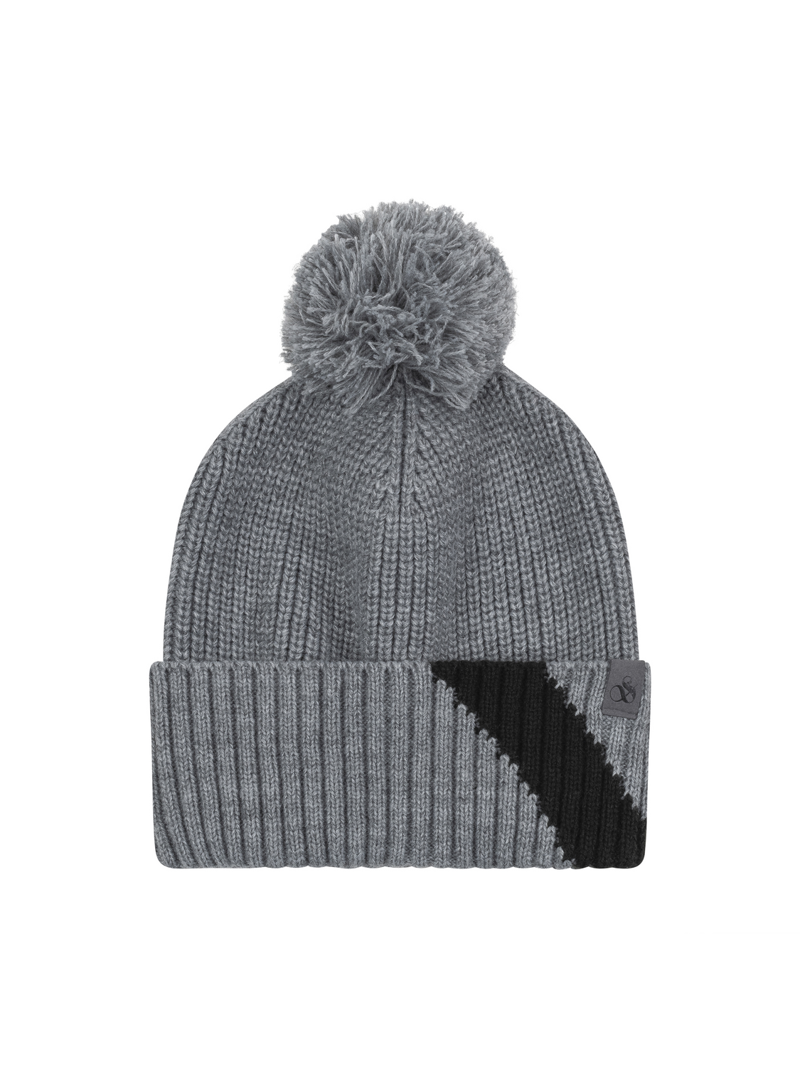 Stripe Cuff Bobble Beanie