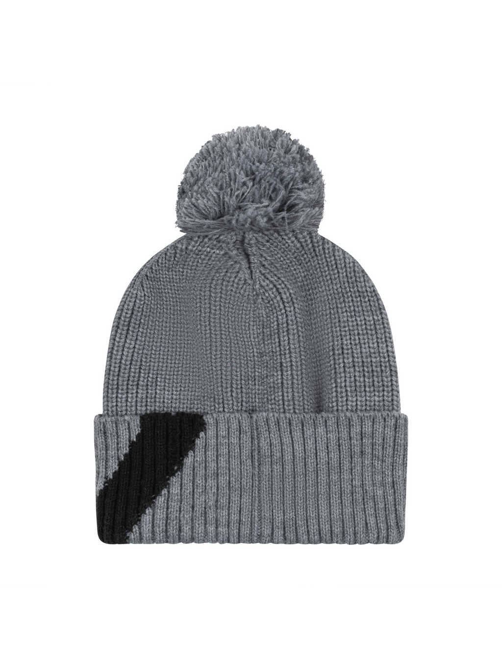 Stripe Cuff Bobble Beanie