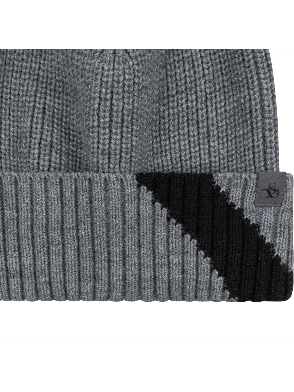 Stripe Cuff Bobble Beanie