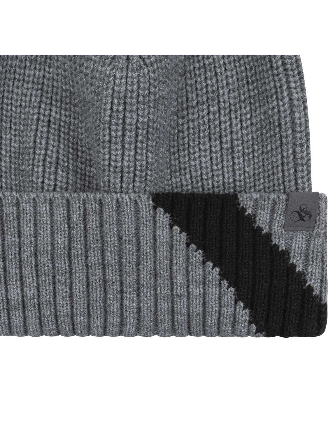 Stripe Cuff Bobble Beanie