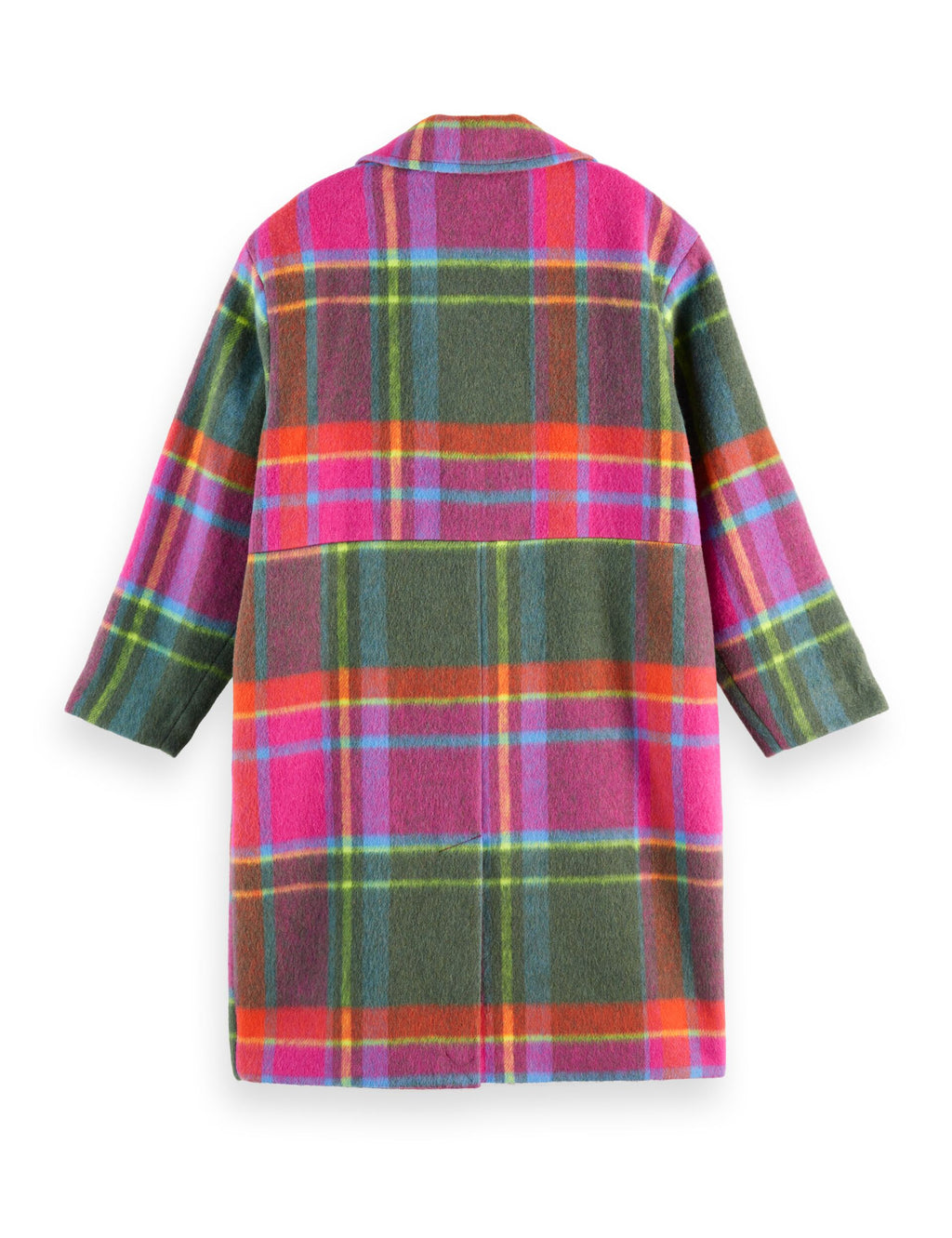 Girls' Oversized rainbow wool coat