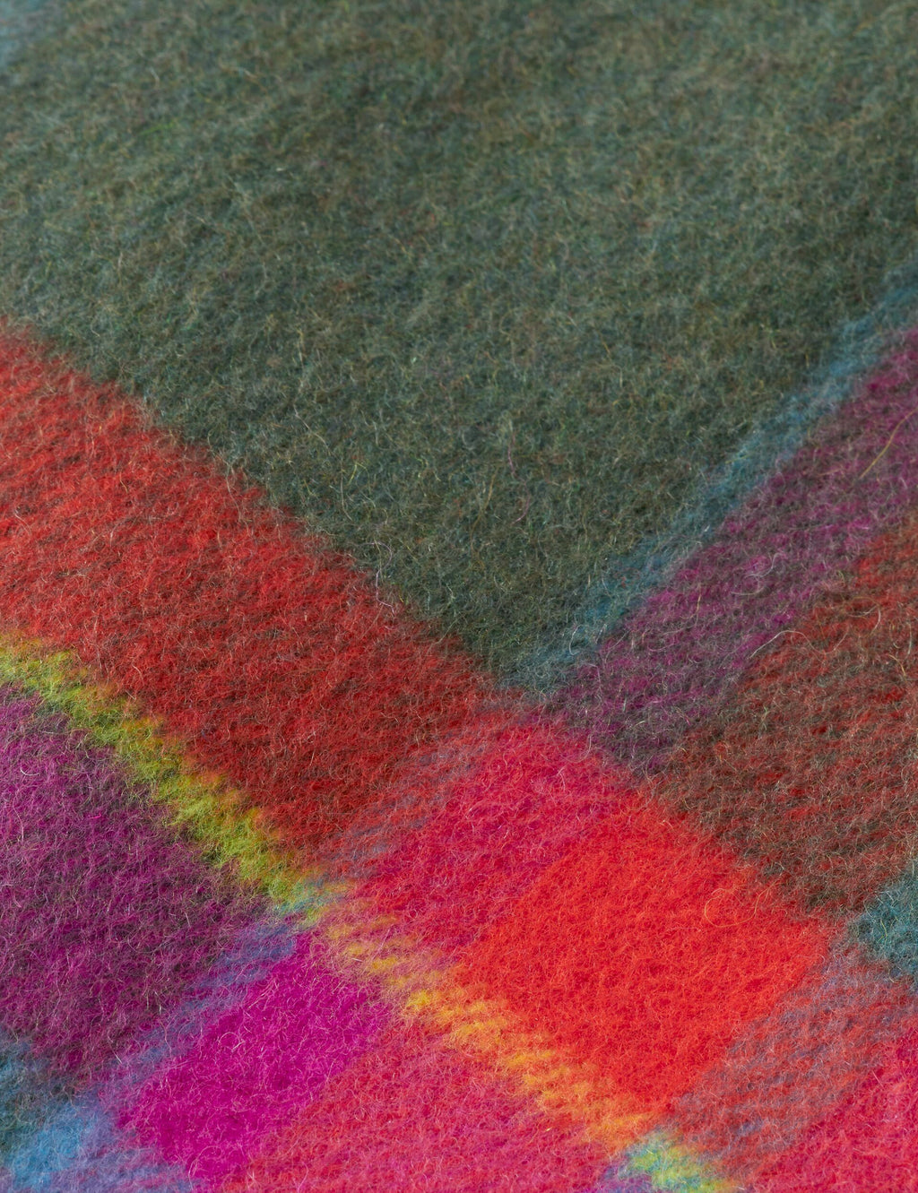 Girls' Oversized rainbow wool coat