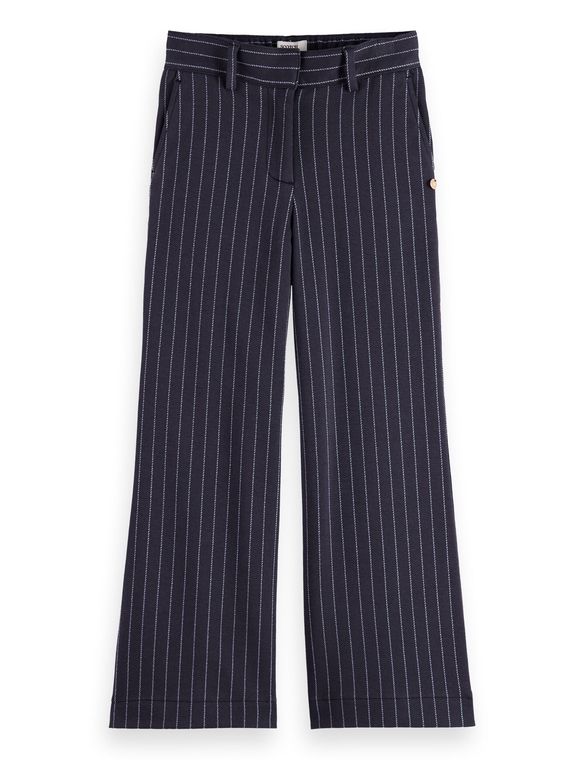 Girls' Wide-leg pinstripe pants