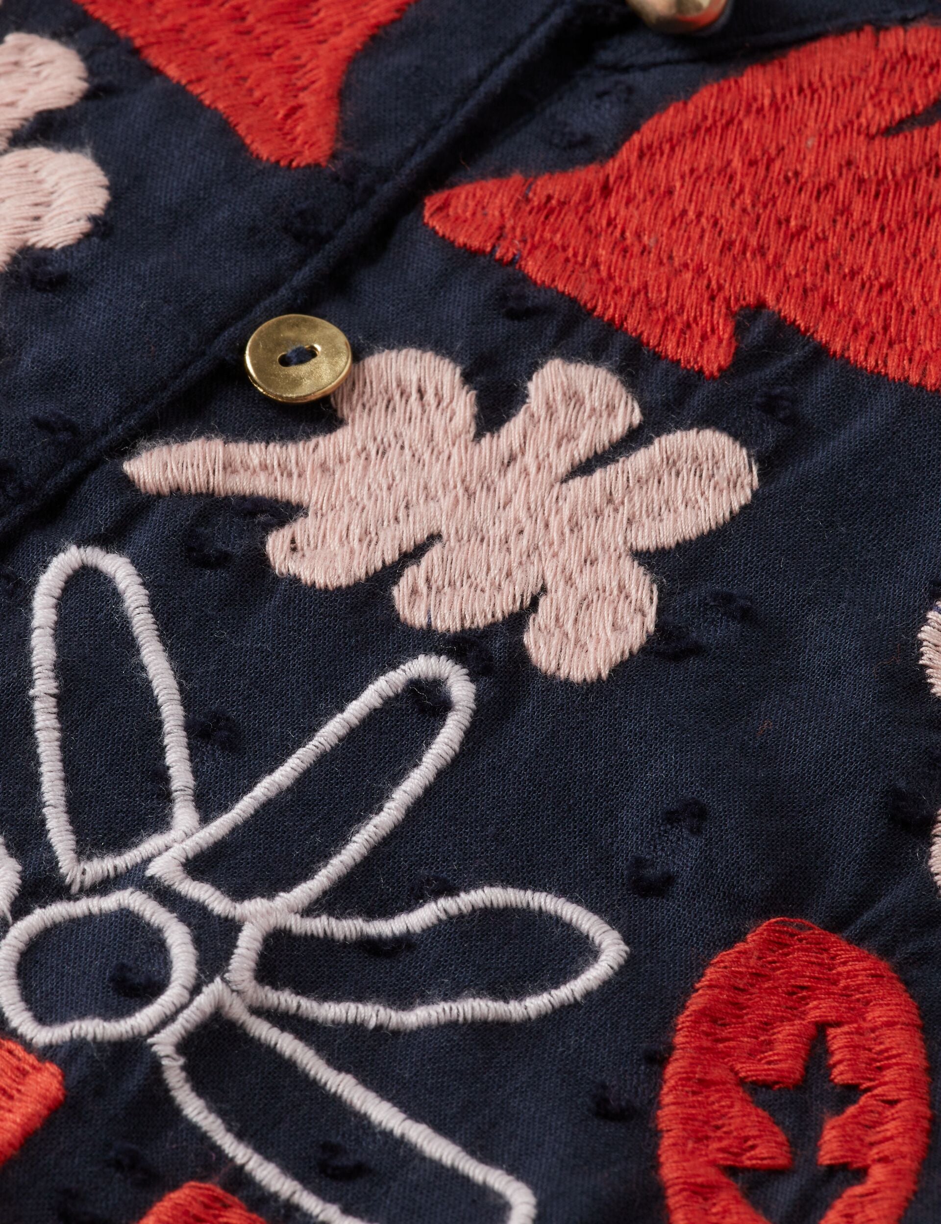 Girls' Clip jacquard embroidered dress