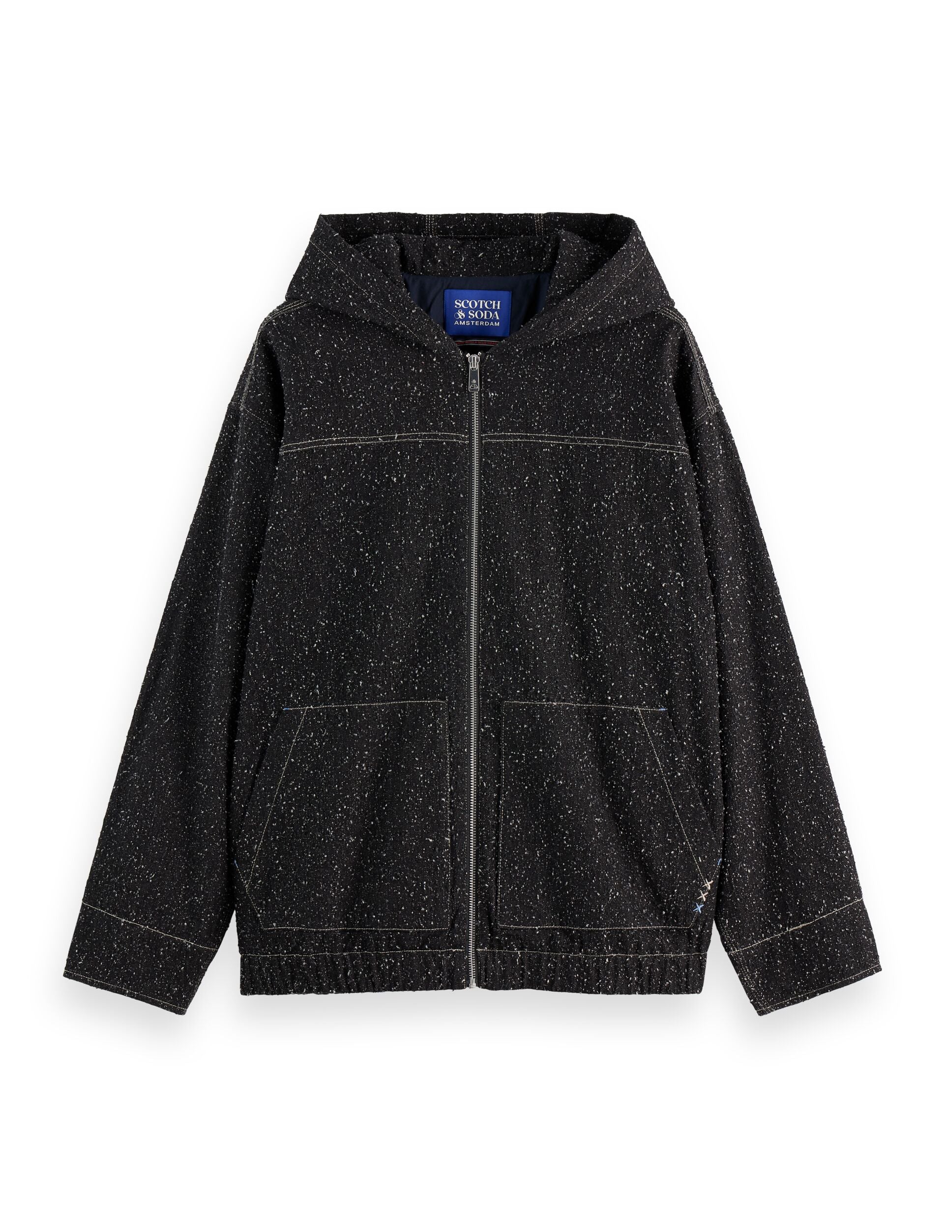 Hooded denim jacket — Black Snow