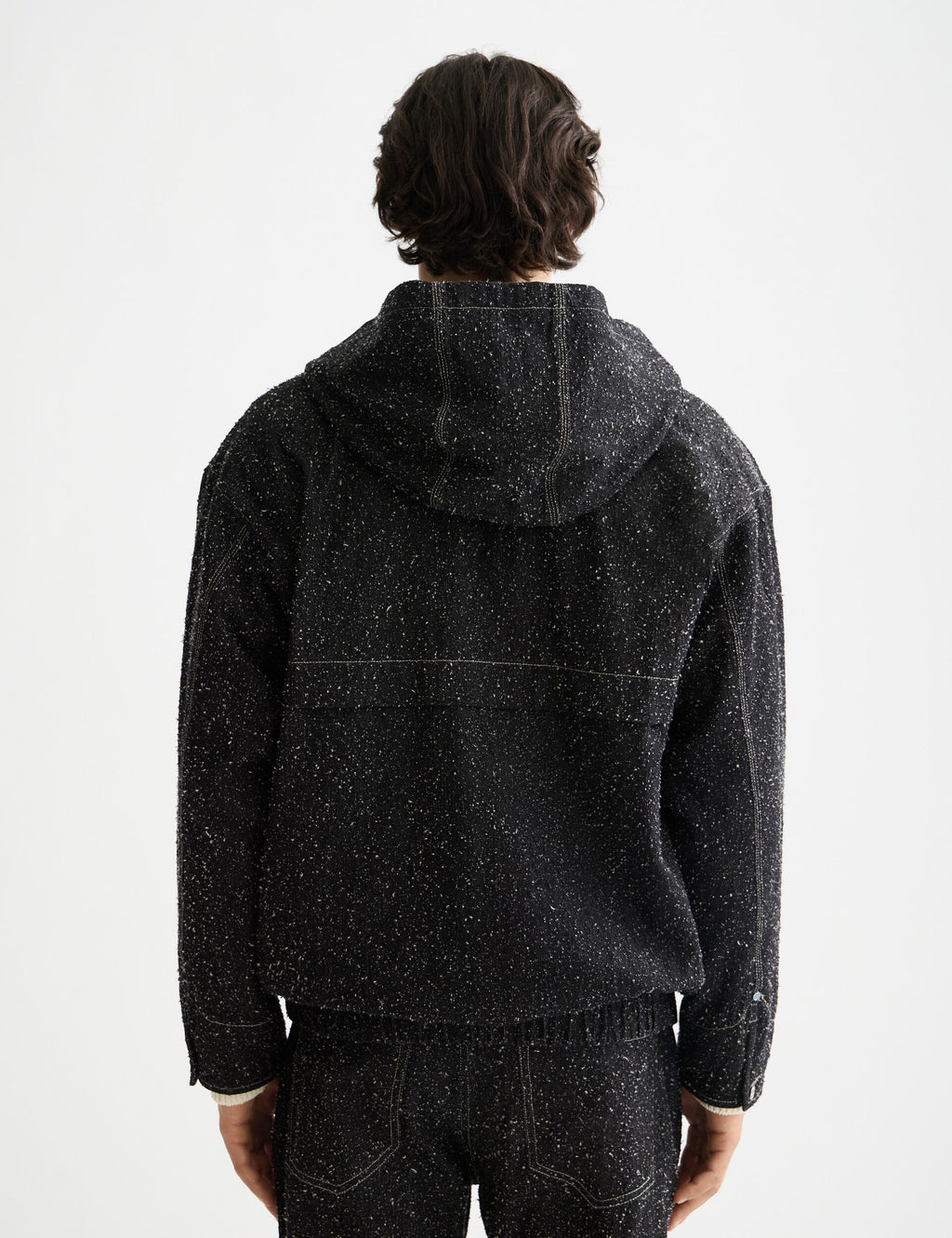 Hooded denim jacket — Black Snow