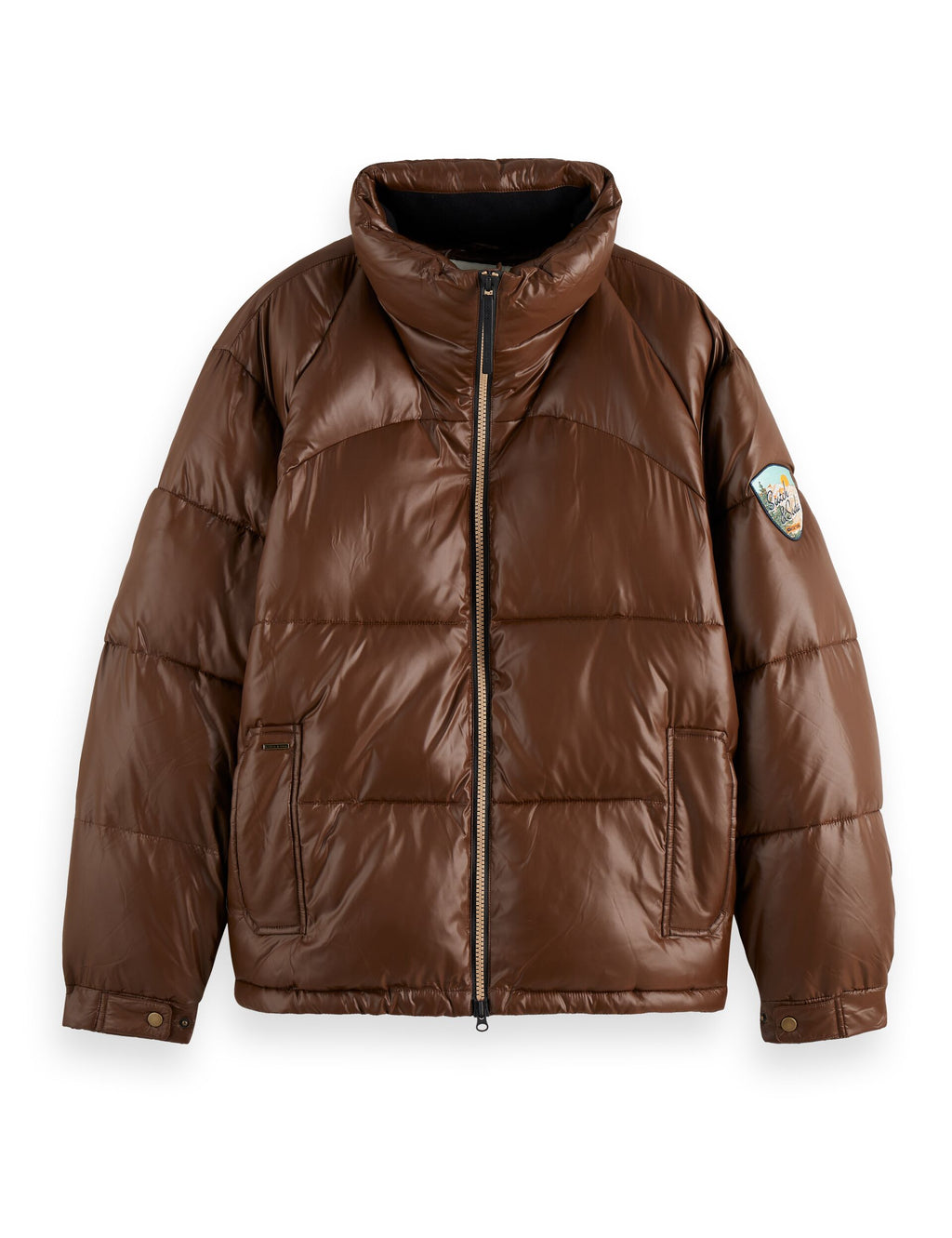 Lacquer puffer jacket