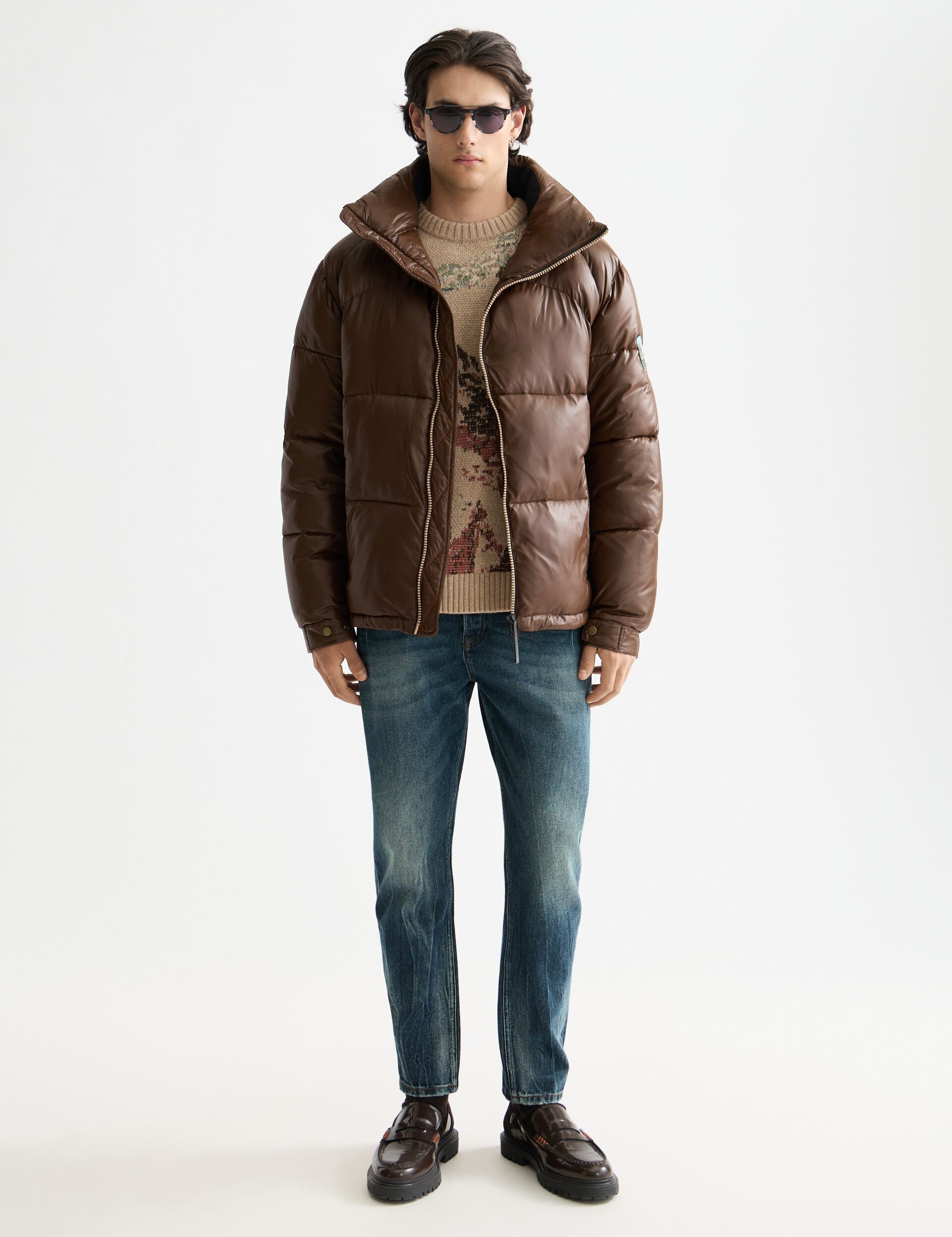 Lacquer puffer jacket