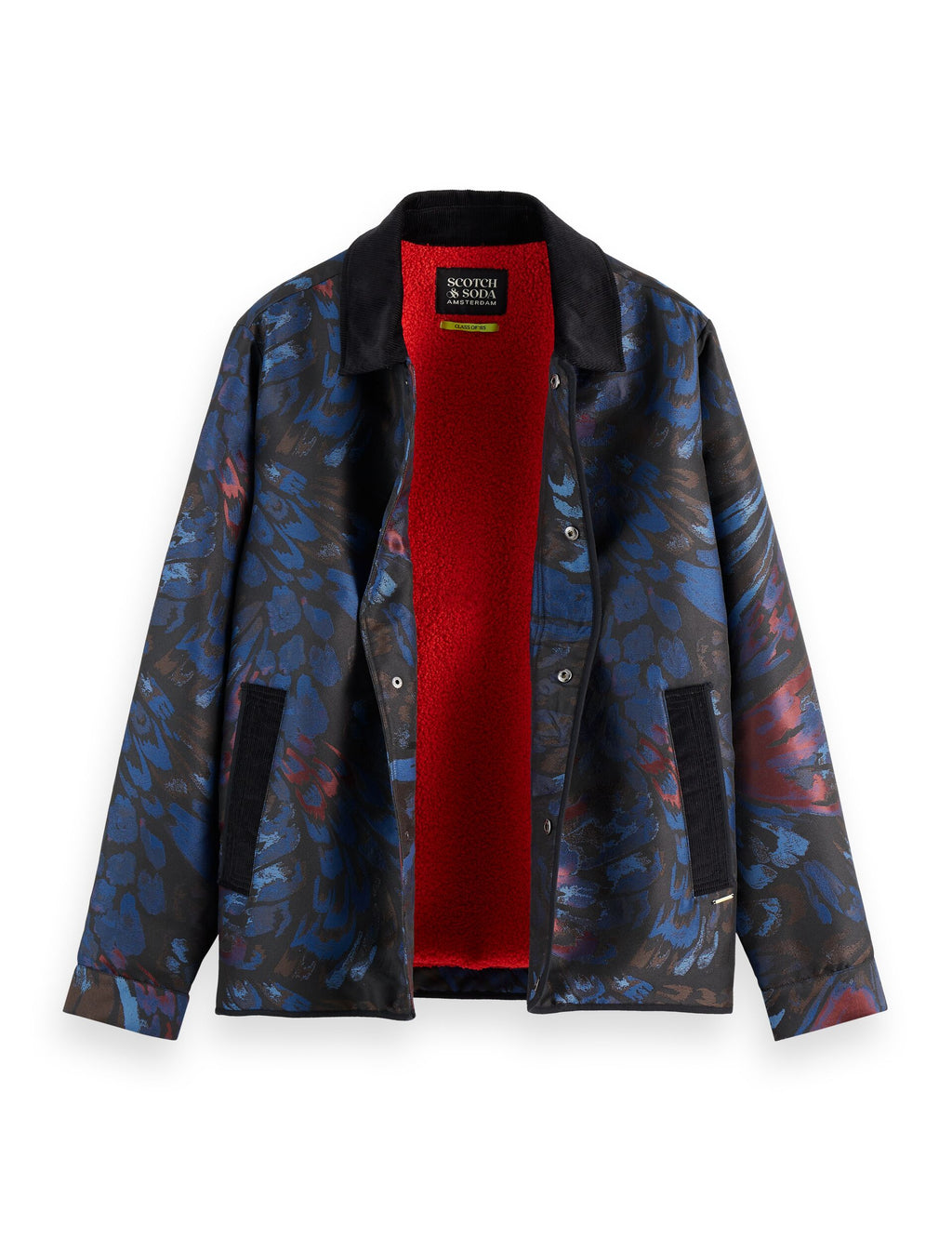 Jacquard feathers blouson