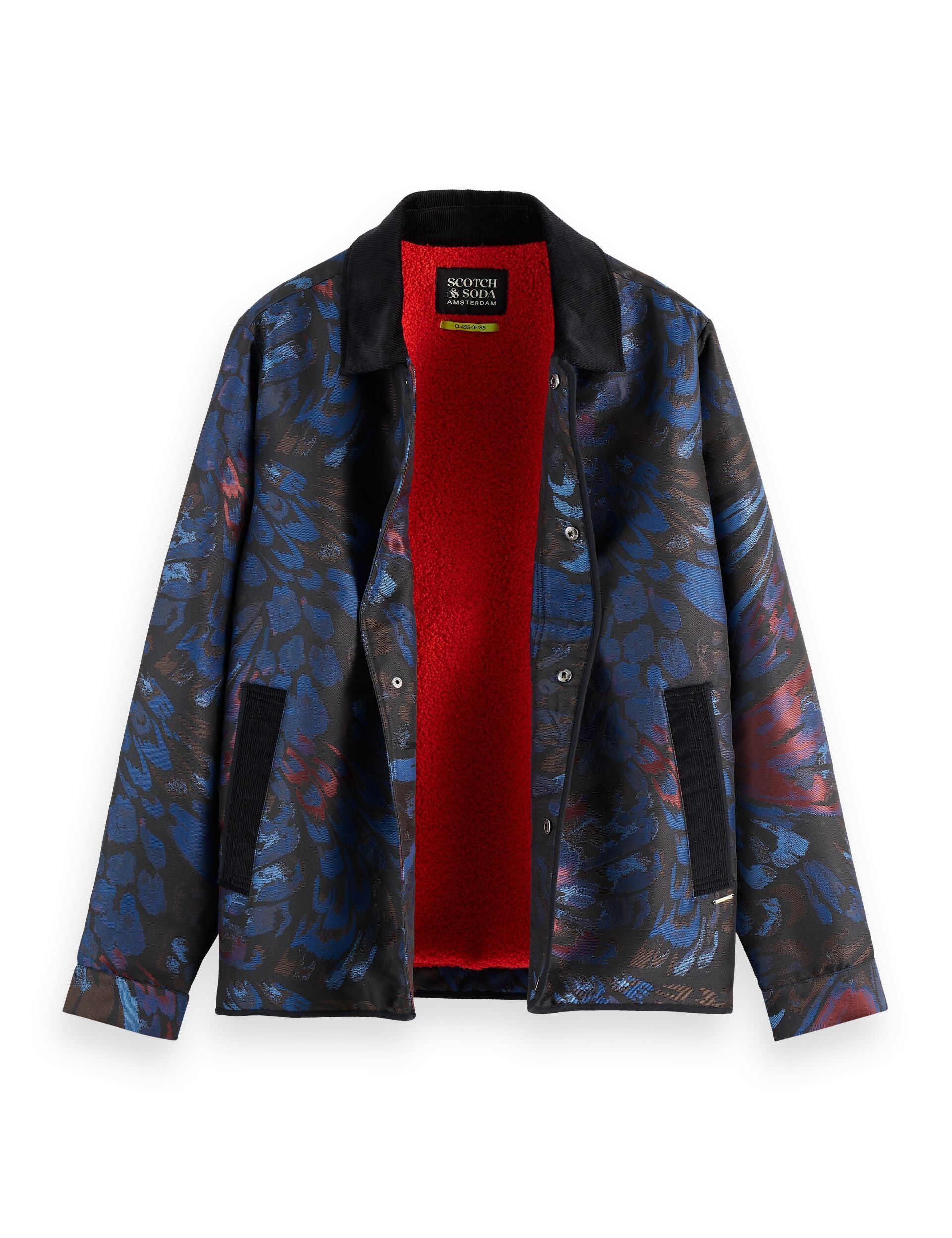 Jacquard feathers blouson