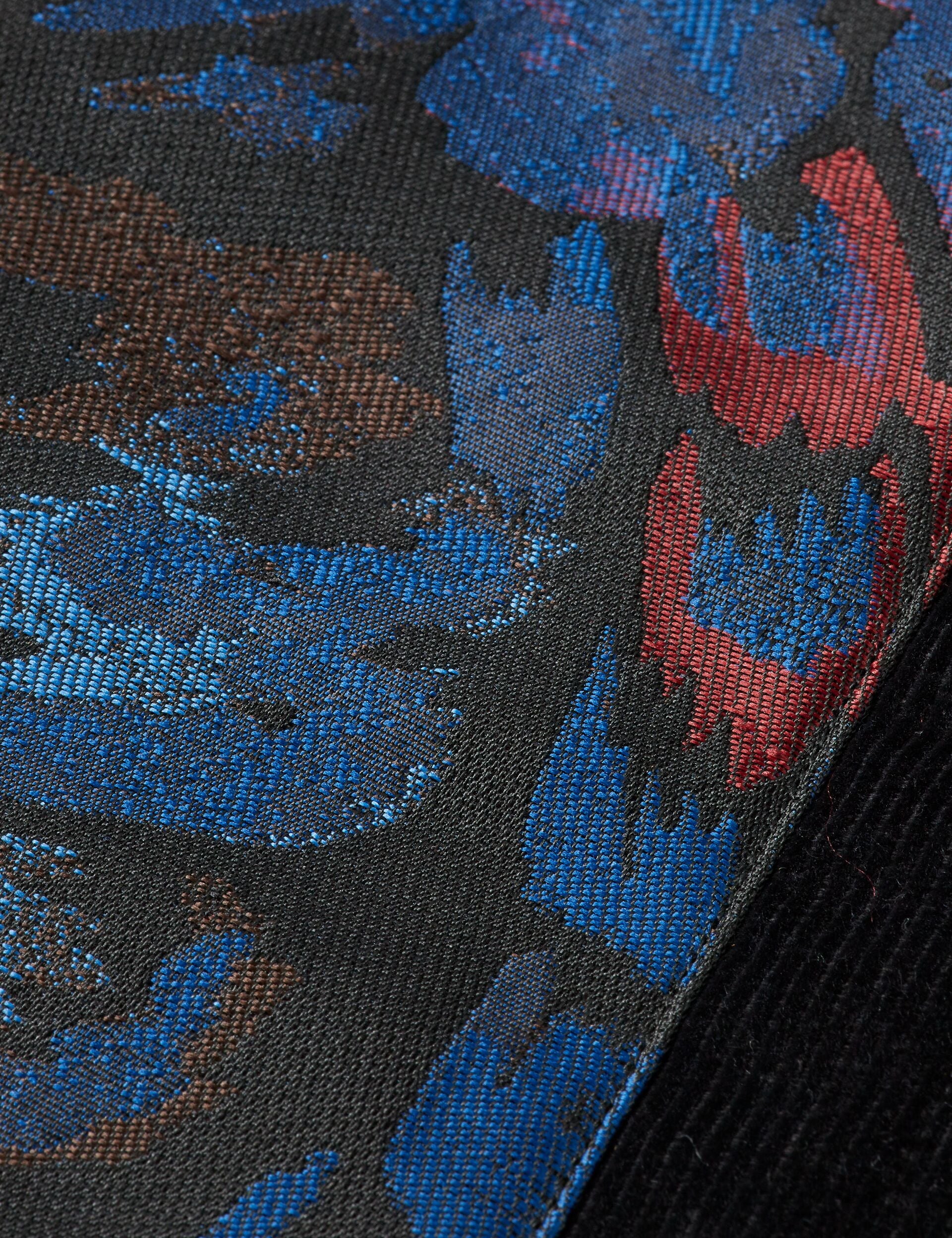 Jacquard feathers blouson