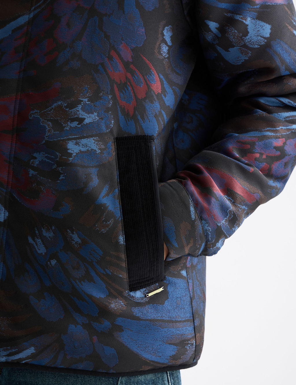 Jacquard feathers blouson