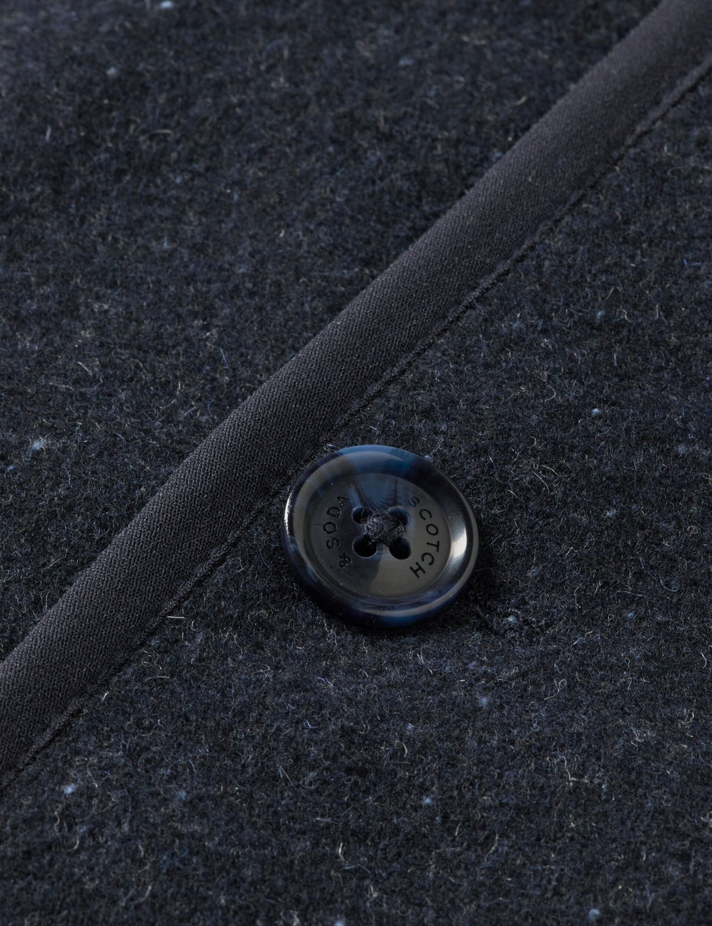 Double-faced wool-blend overshirt