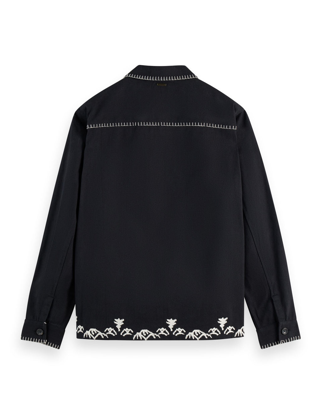 Embroidered cotton-blend worker jacket