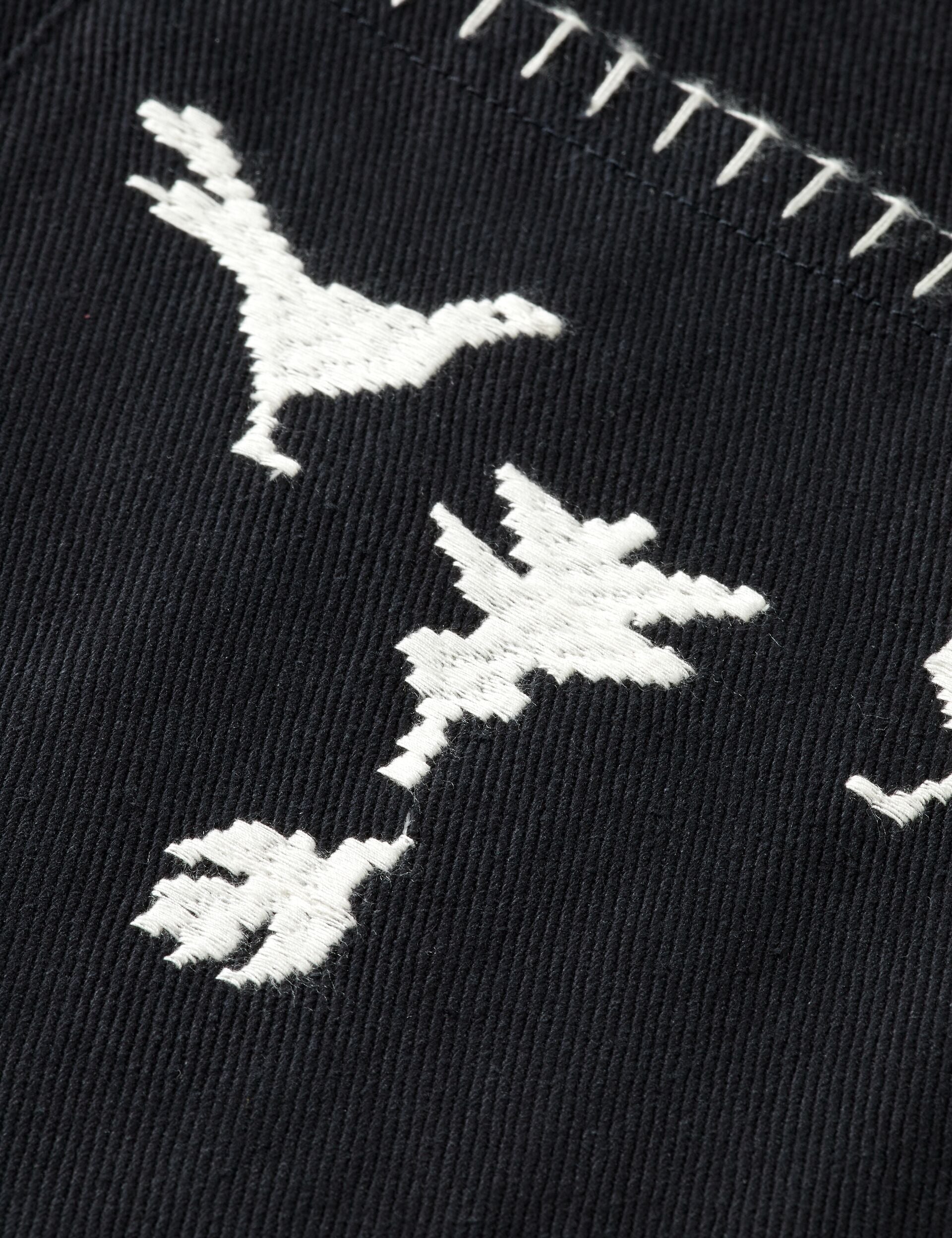 Embroidered cotton-blend worker jacket