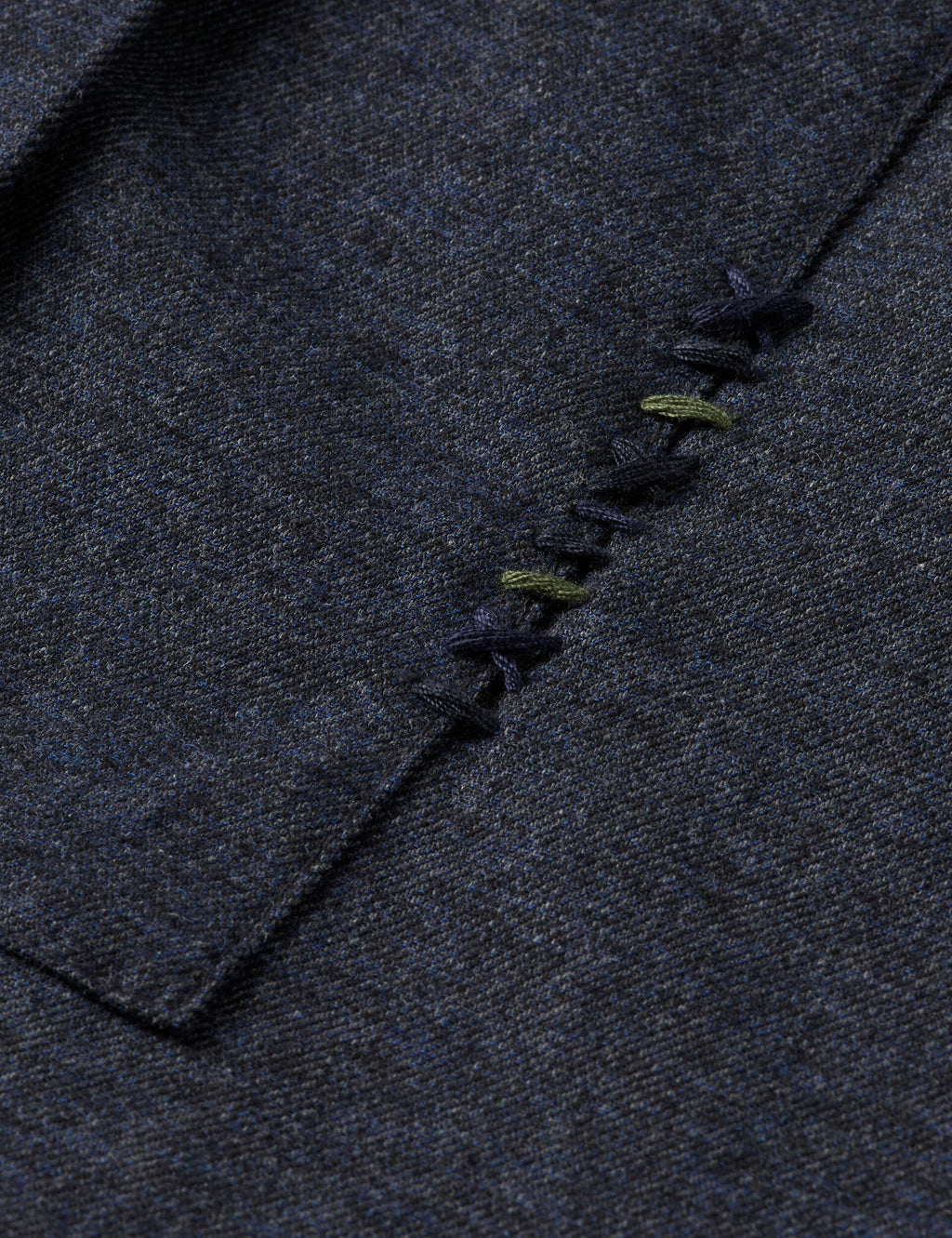 Melange cotton-blend nylon-trimmed army overshirt