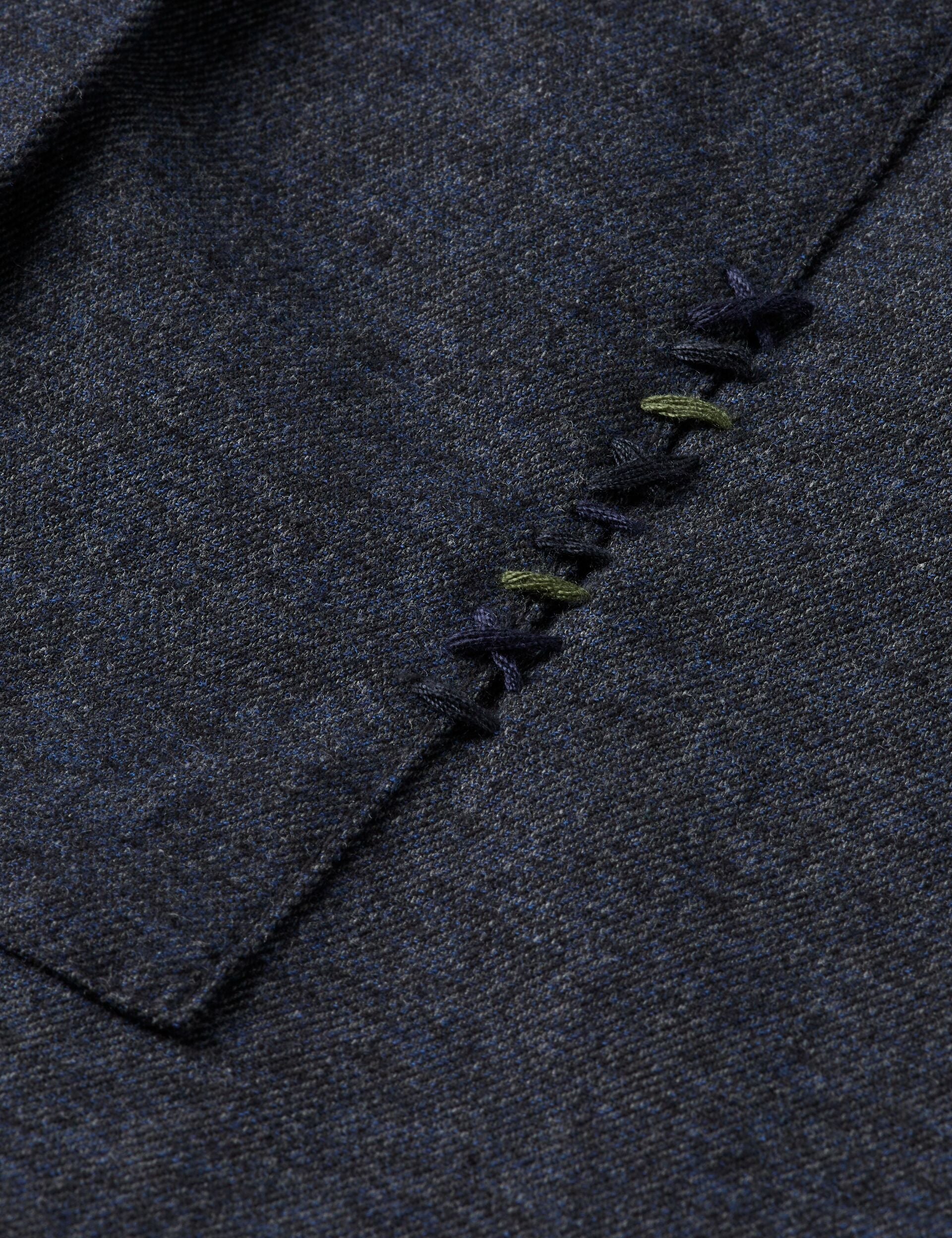 Melange cotton-blend nylon-trimmed army overshirt