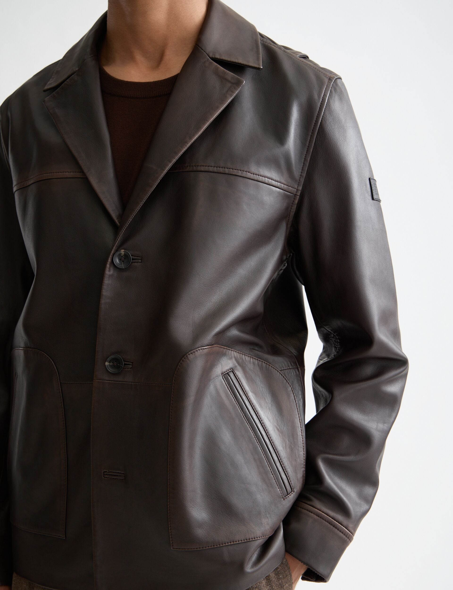 Vintage leather blazer