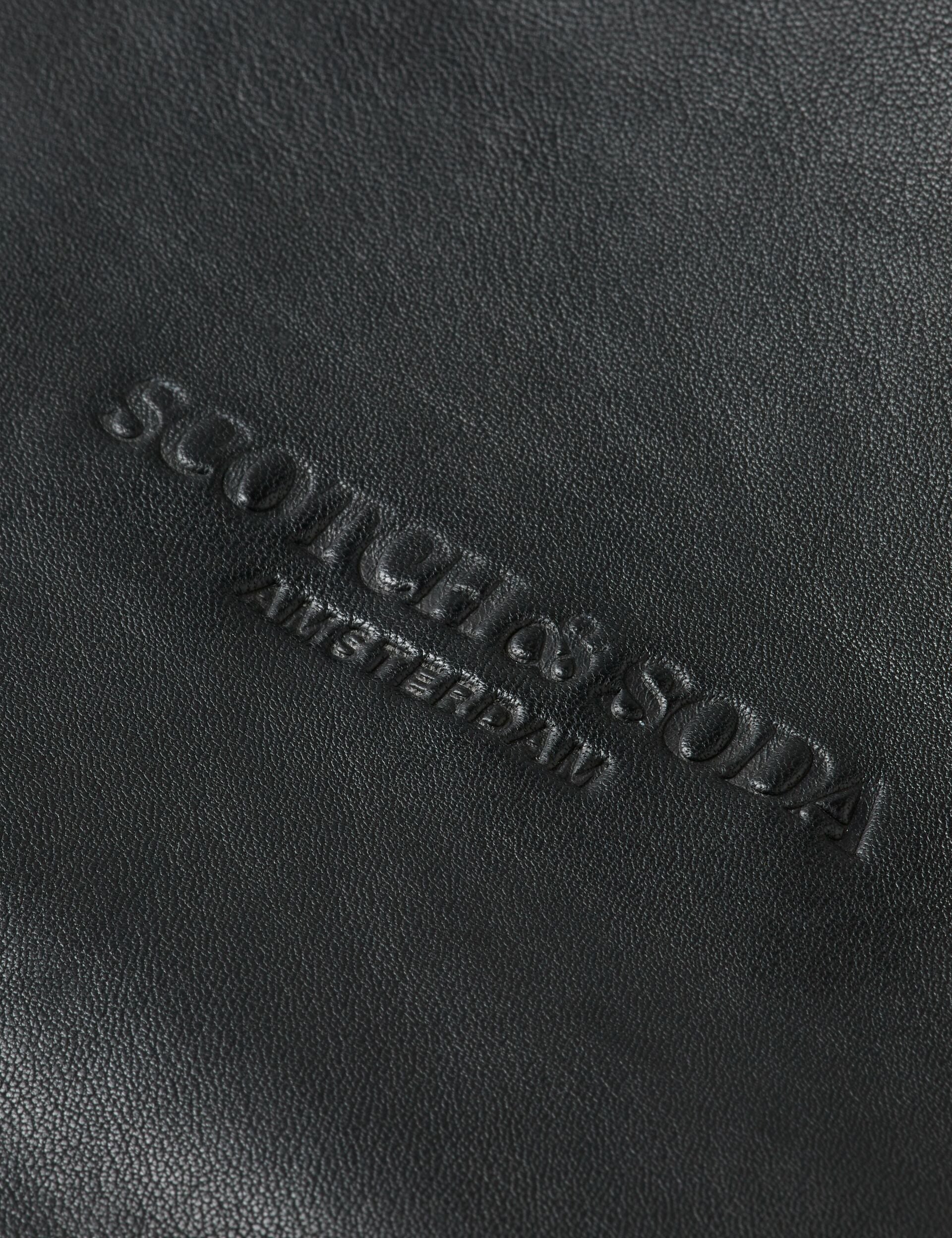 Boxy leather blouson