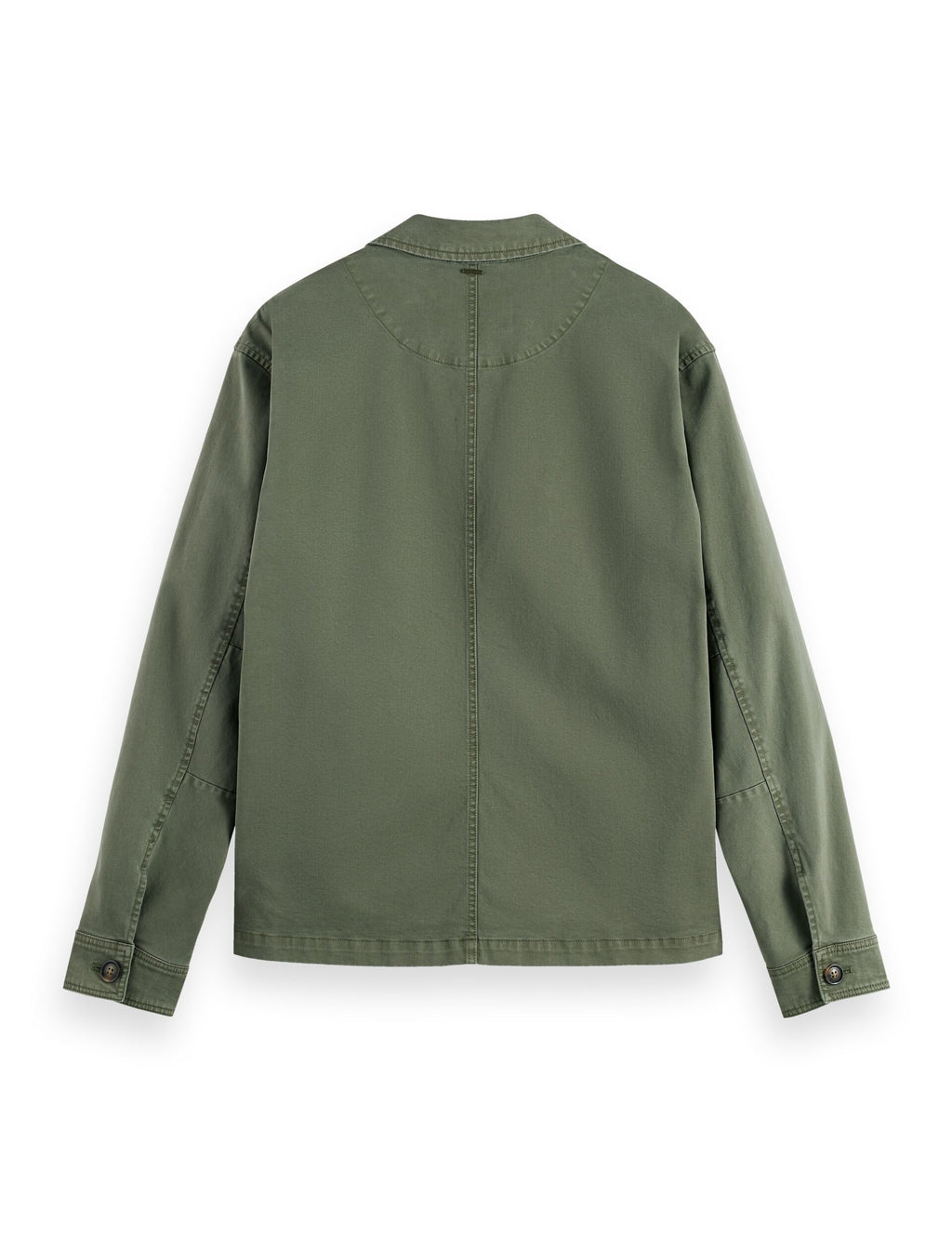 Cotton-blend garment-dyed boxy fit blazer jacket