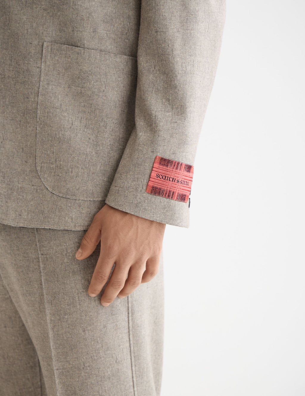 Unconstructed melange jersey relaxed fit blazer