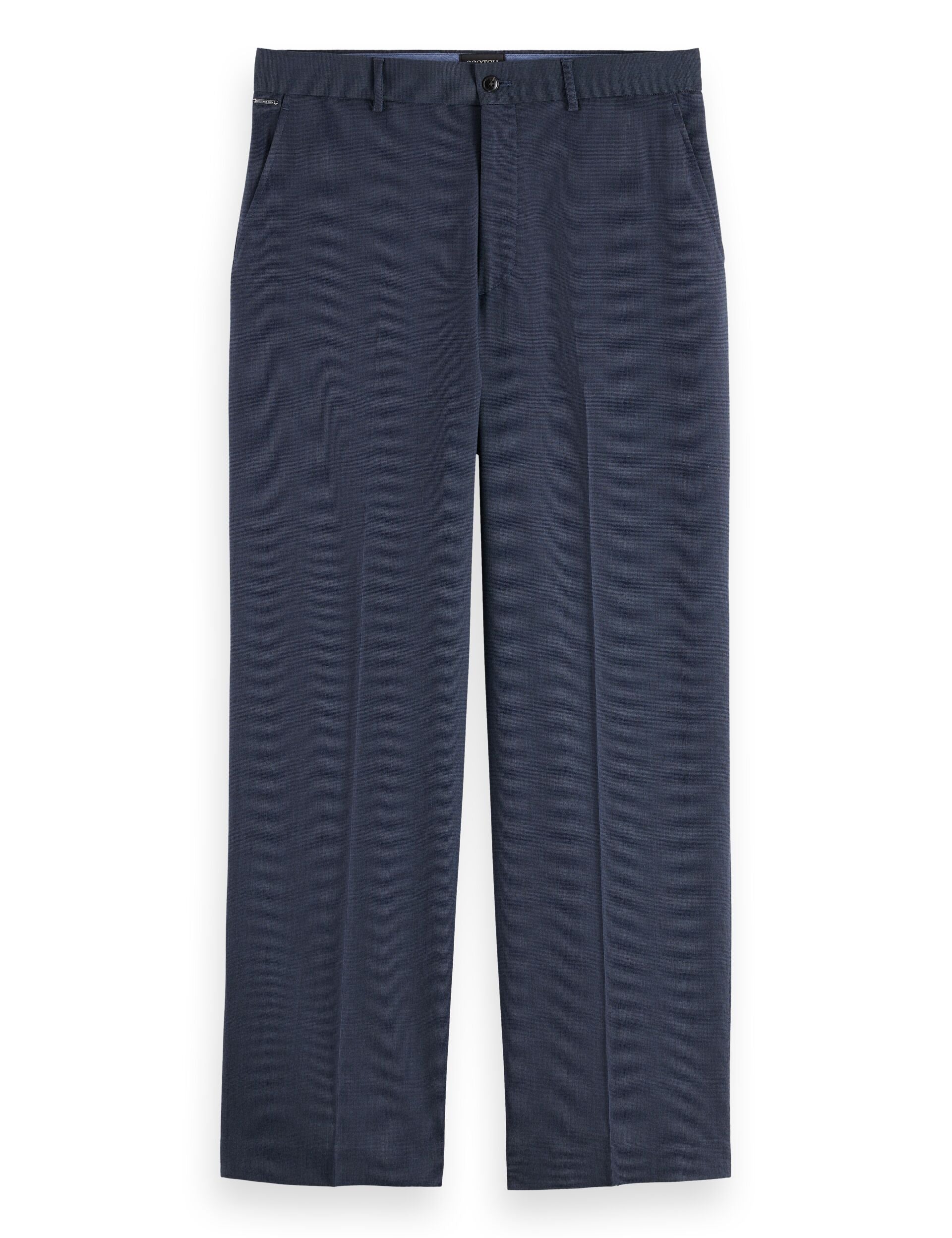 Yarn-dyed cool wool-blend baggy fit chino