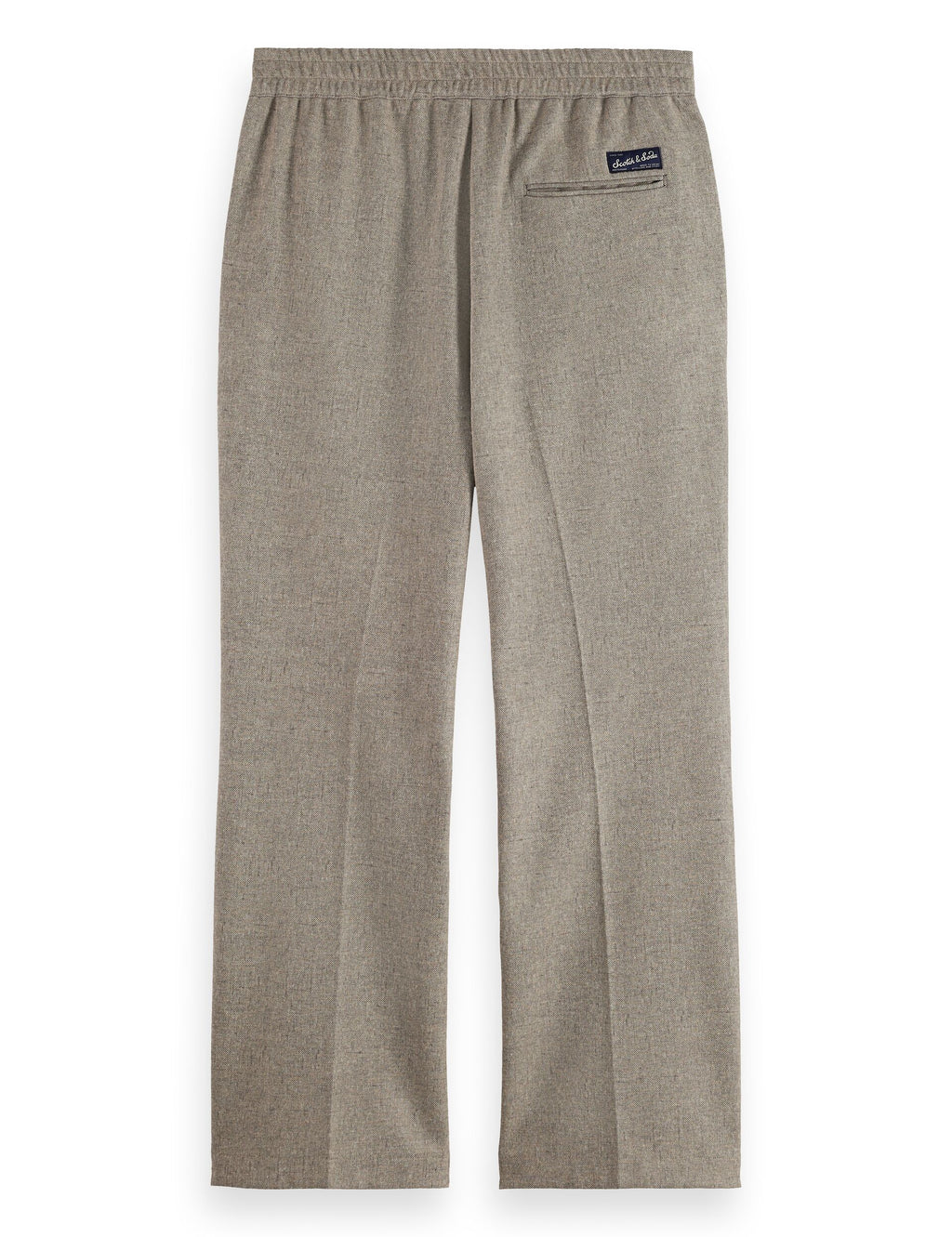 Tailored melange-jersey relaxed straight fit jogger
