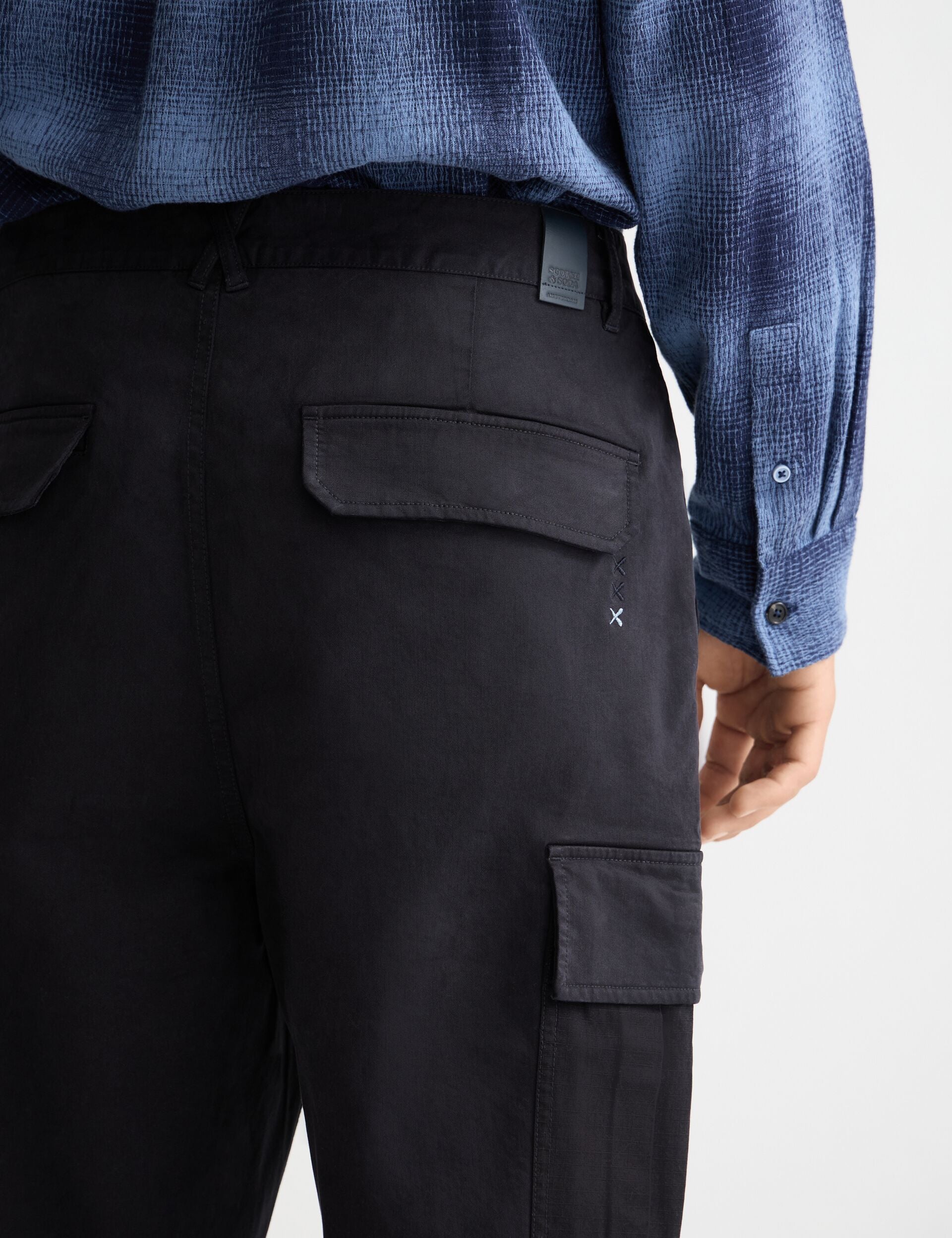 Harper- Garment-dyed cotton blend loose tapered cargo