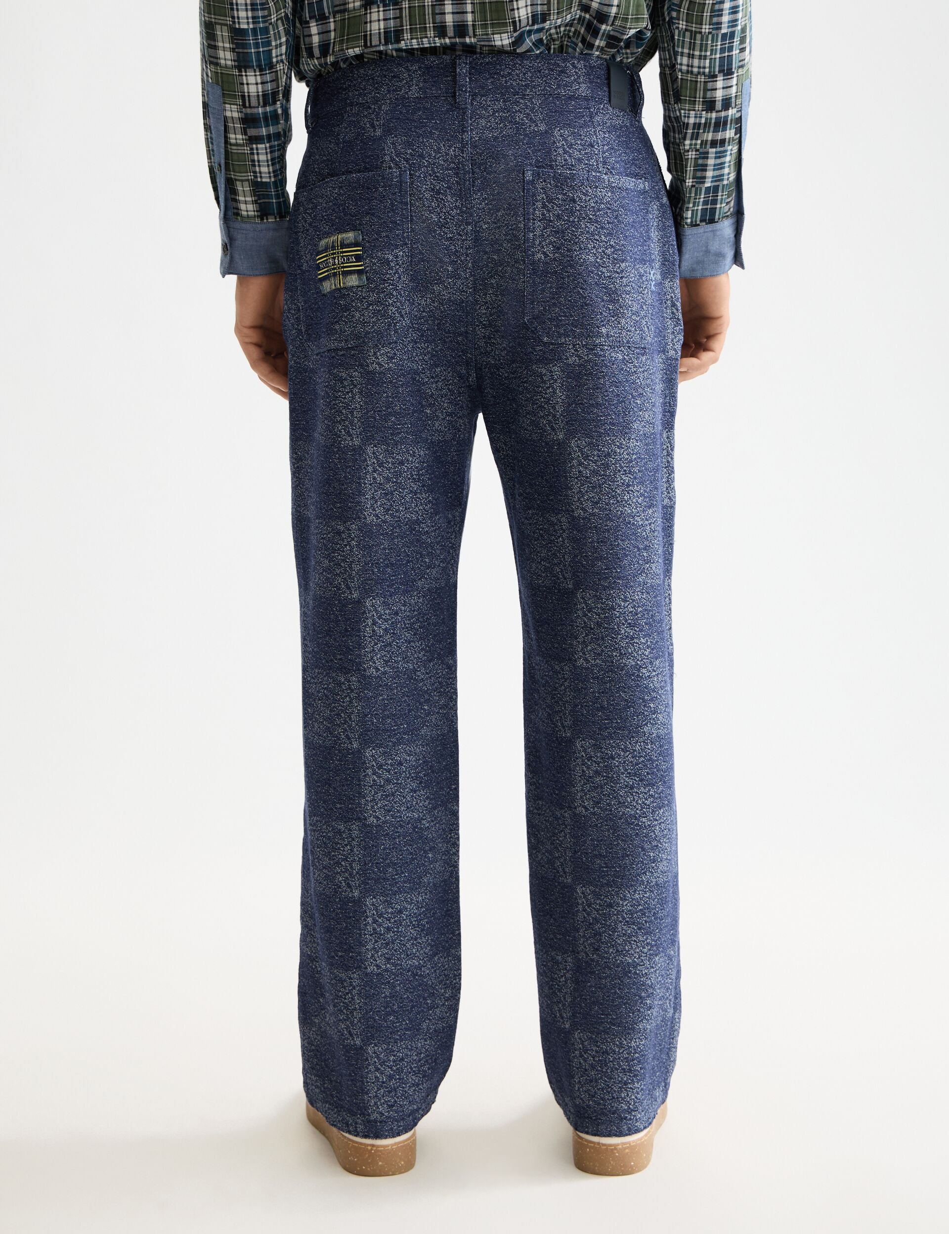 Pitch - cotton jacquard loose fit 5-pocket pant chino
