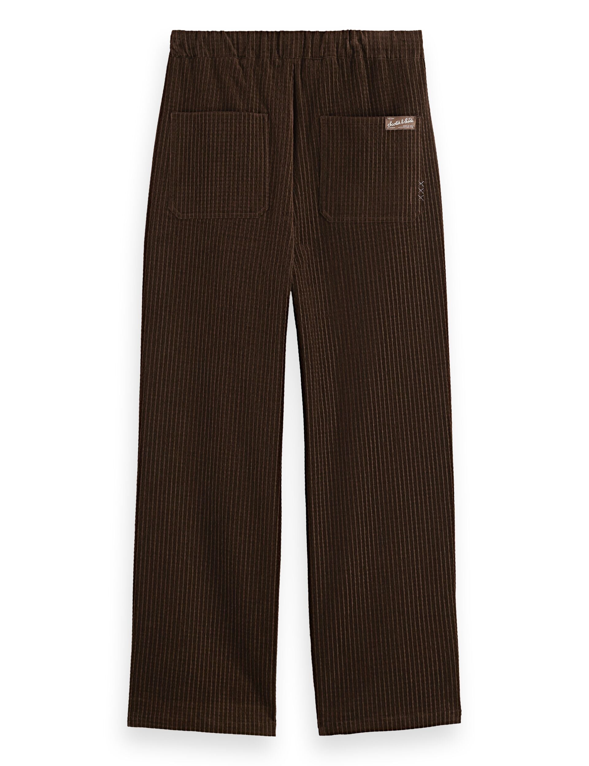 Jacquard cotton-blend corduroy relaxed fit jogger