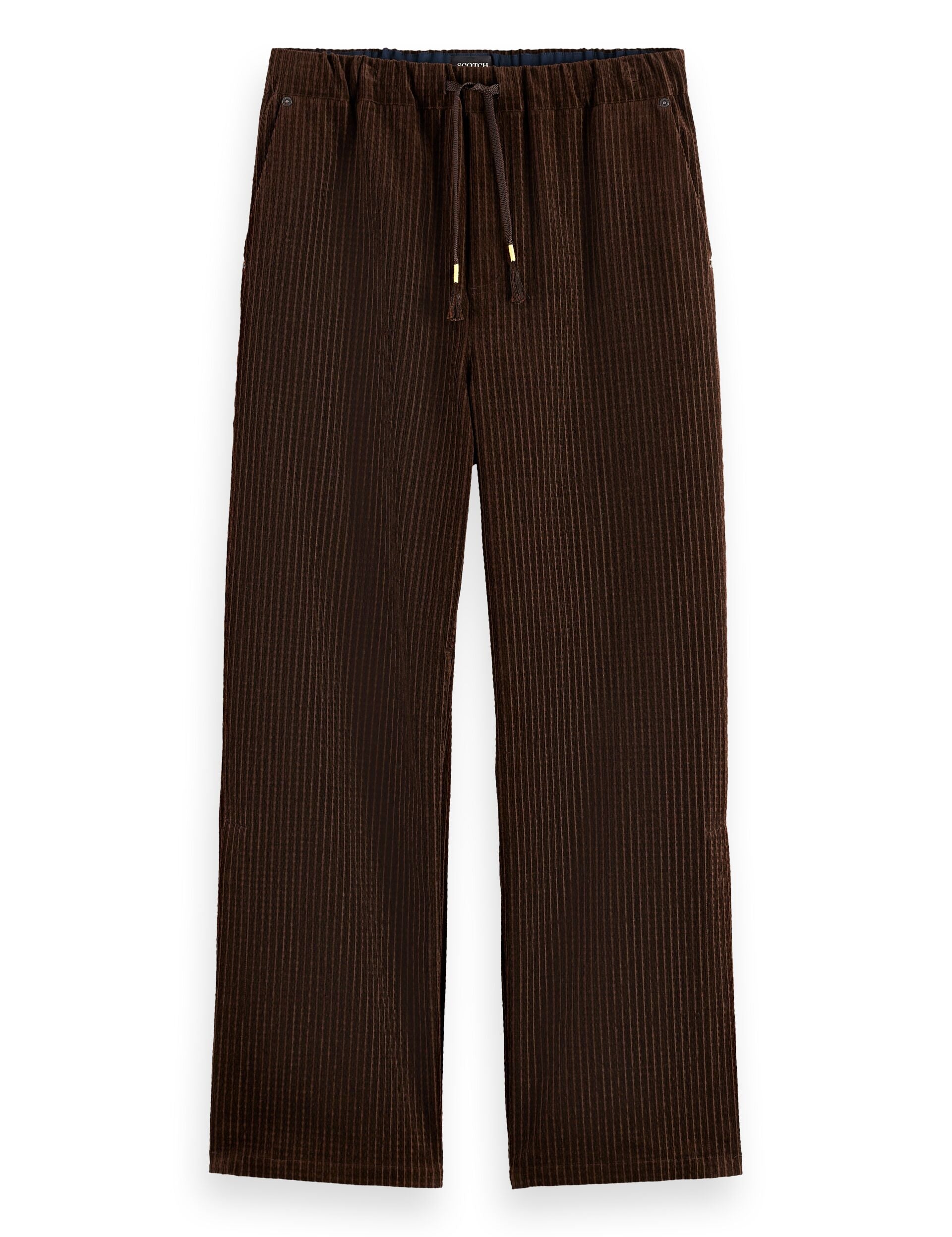 Jacquard cotton-blend corduroy relaxed fit jogger