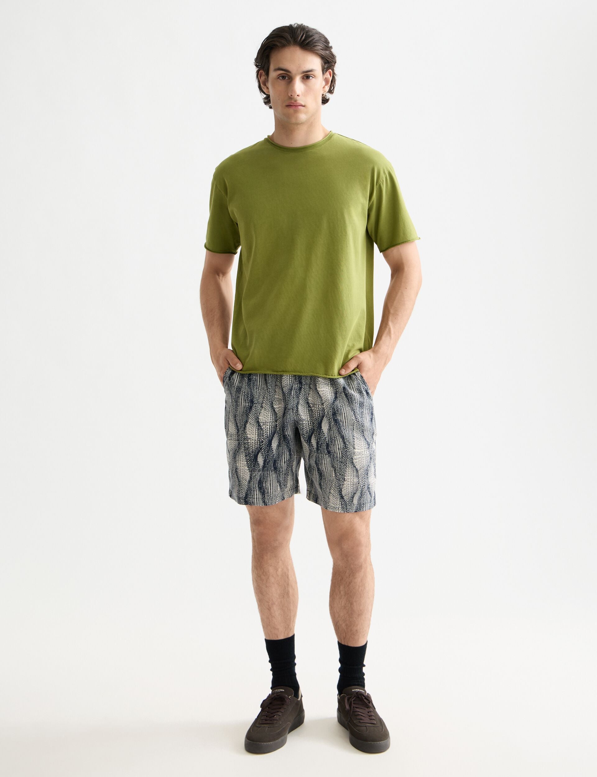 Fave - printed tencel regular fit bermuda short