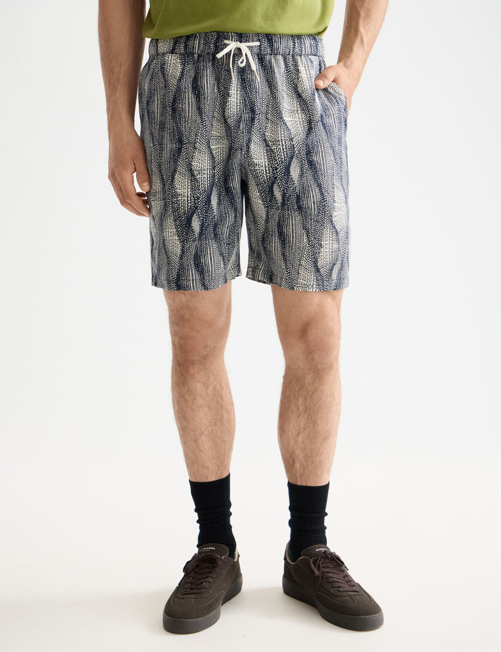 Fave - printed tencel regular fit bermuda short