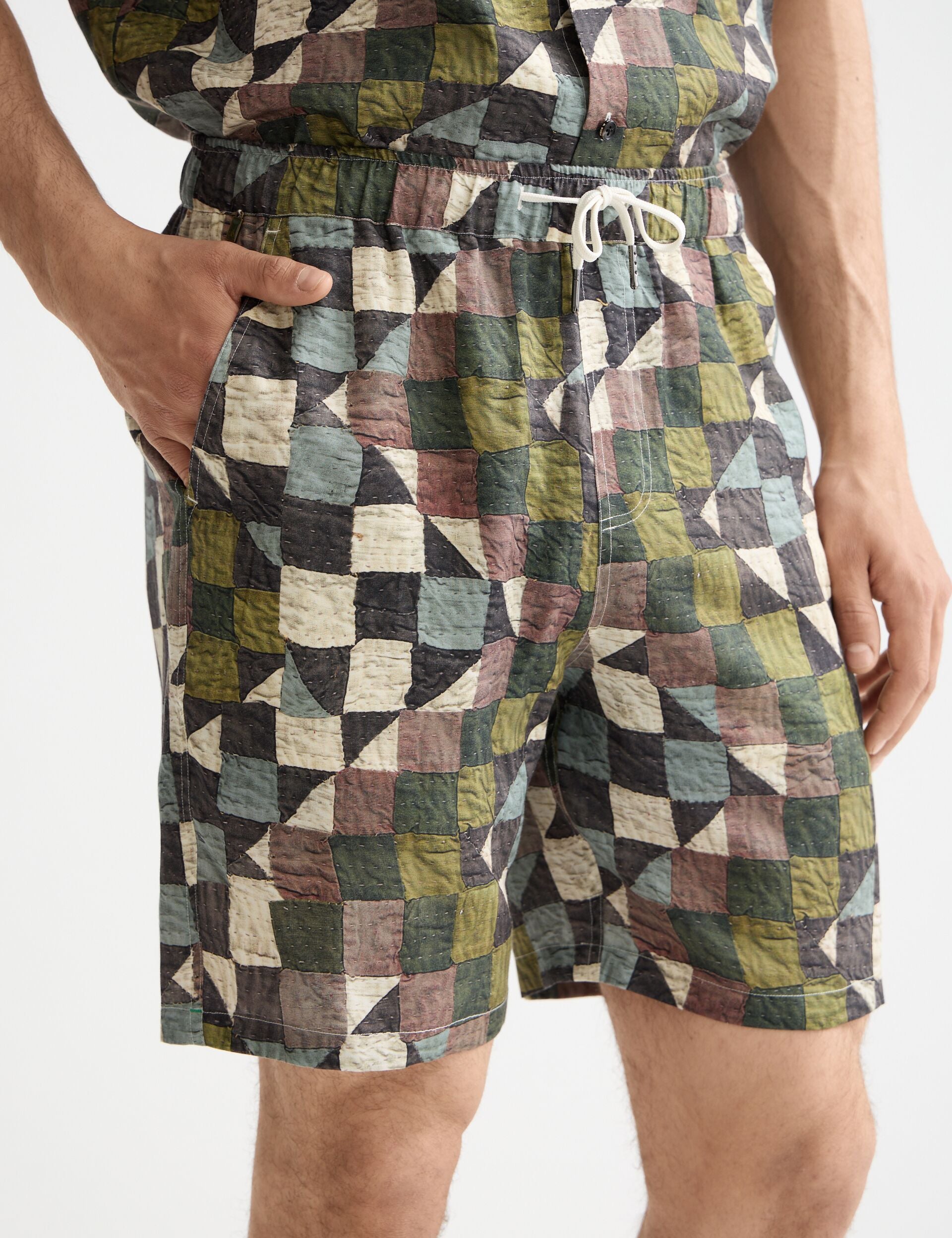 Fave - printed tencel regular fit bermuda short